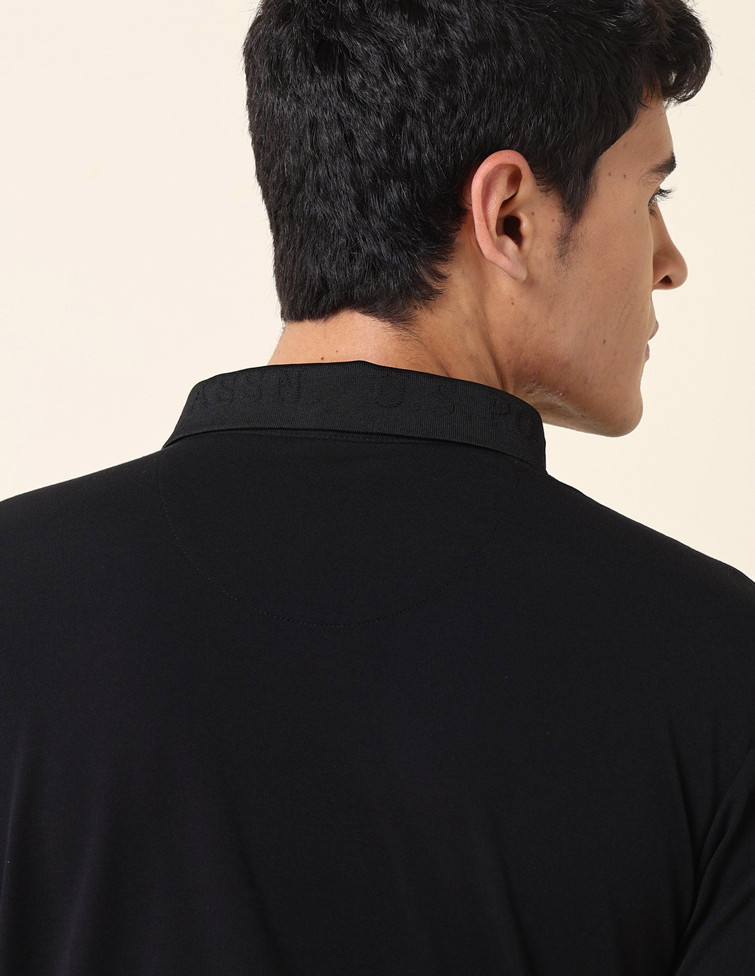 Solid Slim Fit Polo Shirt Black - U.S. Polo Assn. India | Large