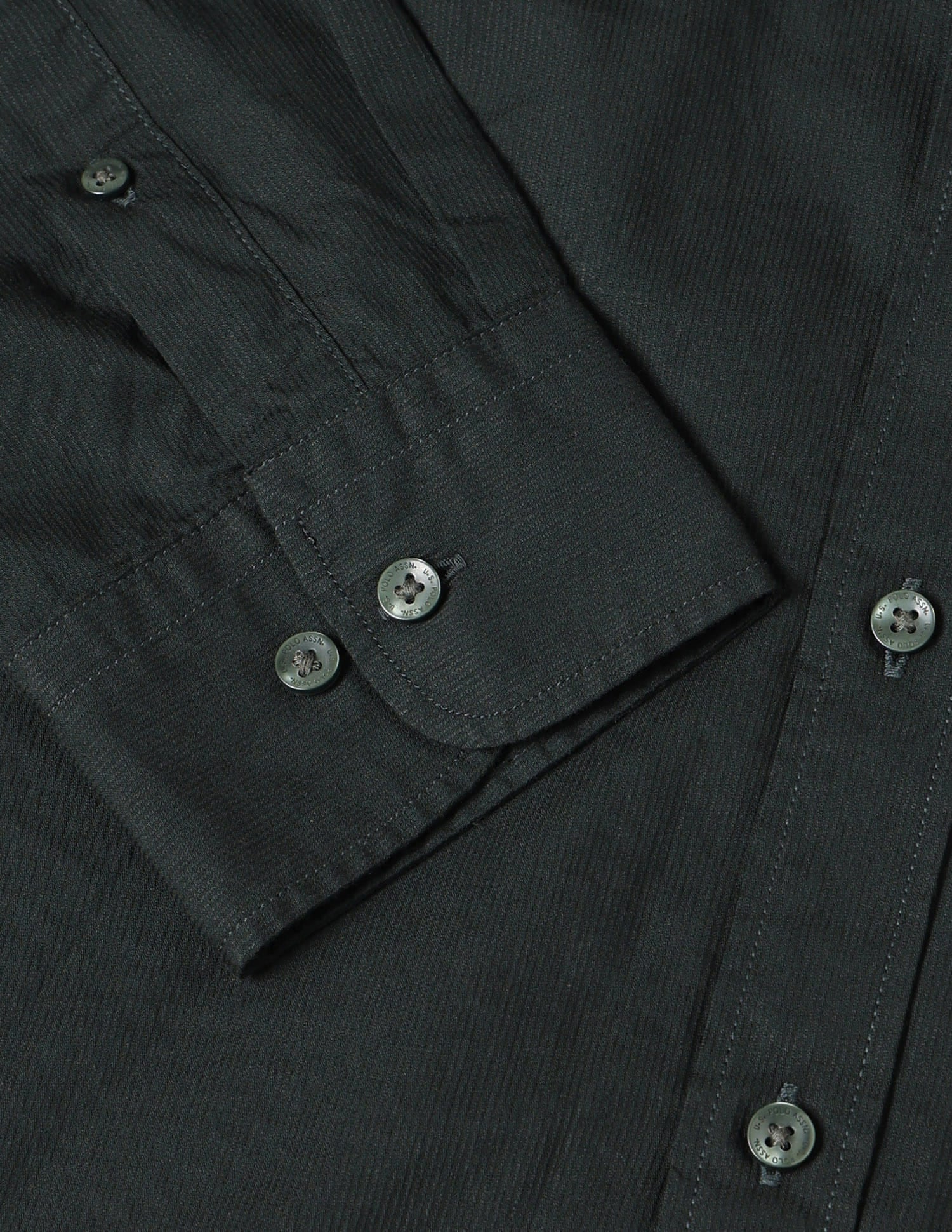 Tailored Fit Dobby Shirt Green - U.S. Polo Assn. India | Large