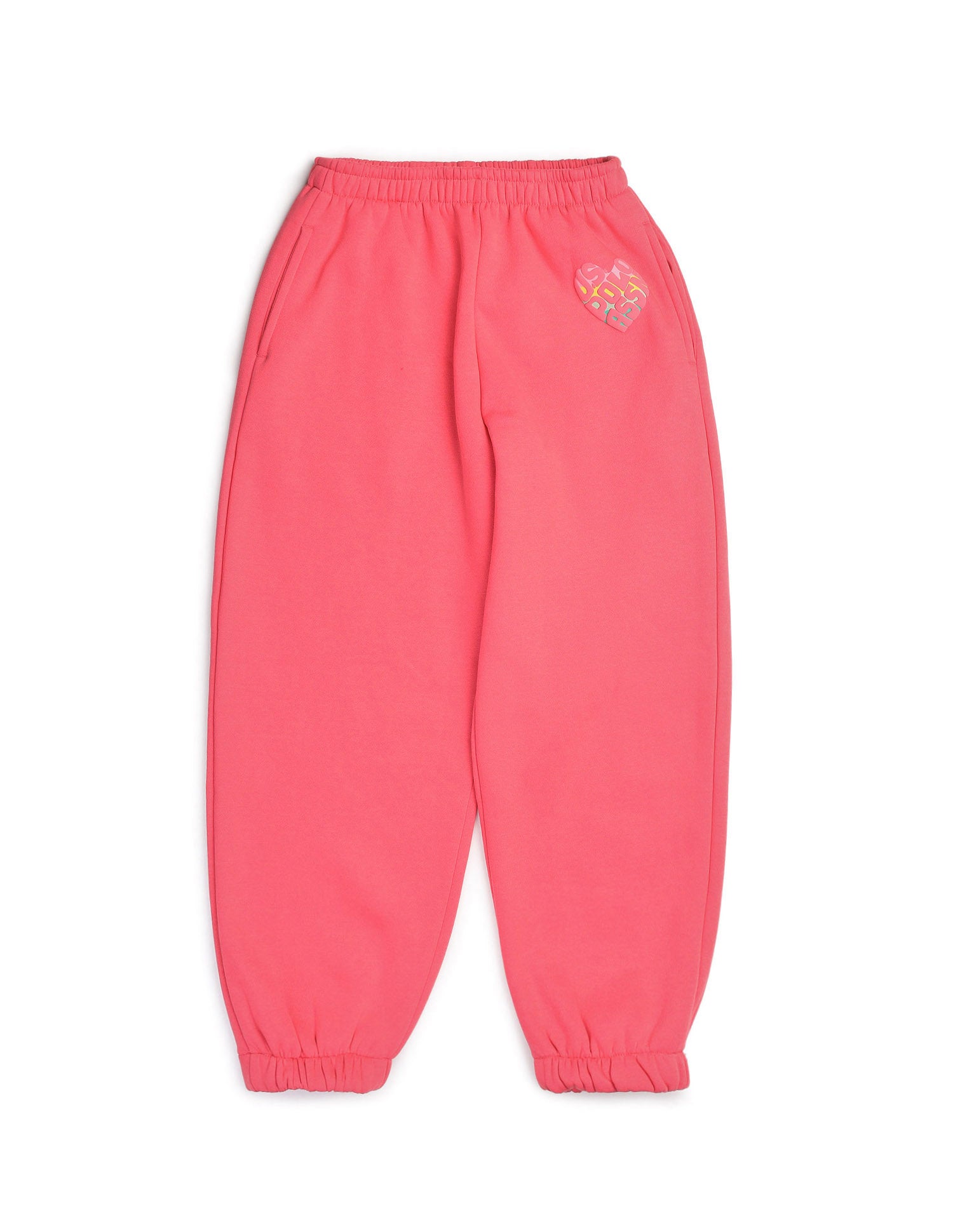 Girls Solid Regular Fit Joggers Coral - U.S. POLO ASSN. | Large