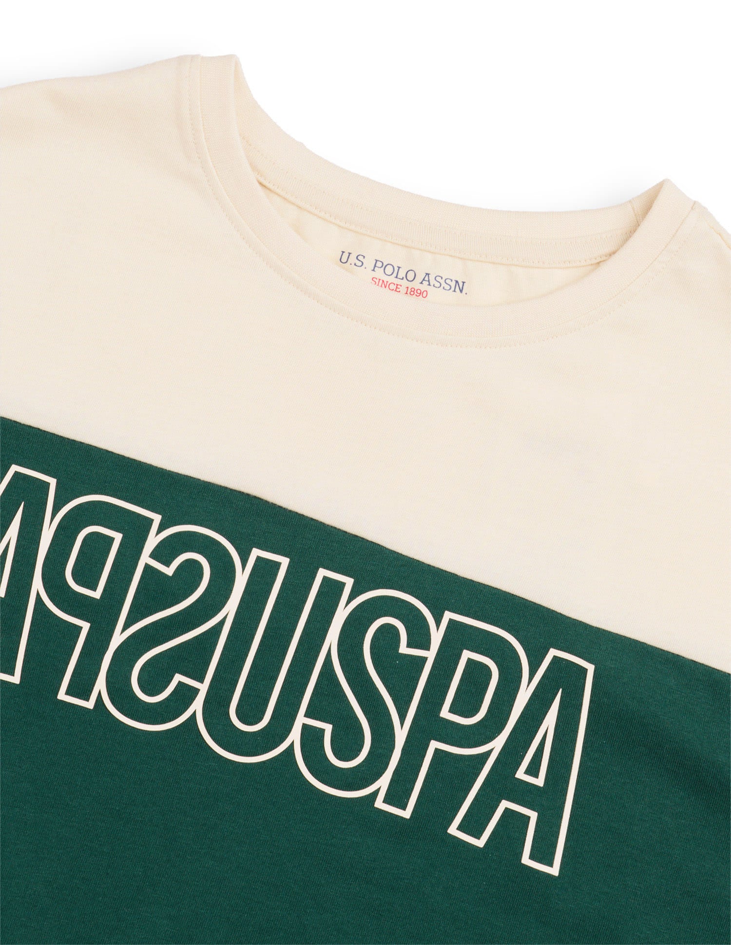 Colourblocked Relaxed T-Shirt Green - U.S. Polo Assn. India | Large