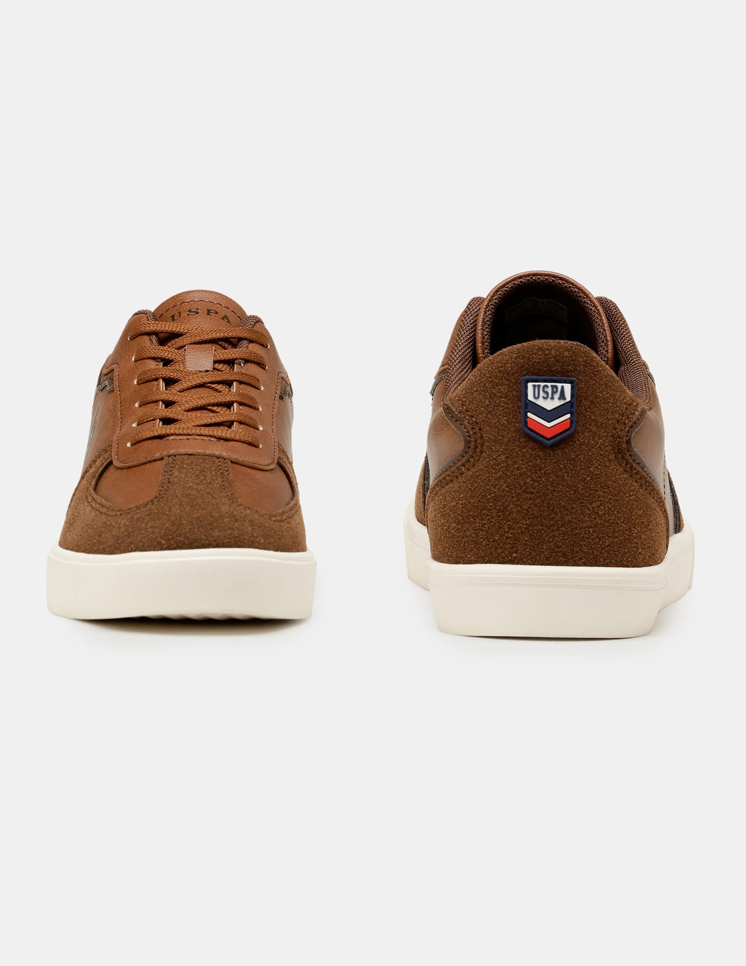 Men Lace-Ups Round Toe Oberon Sneakers Tan - U.S. Polo Assn. India | Large