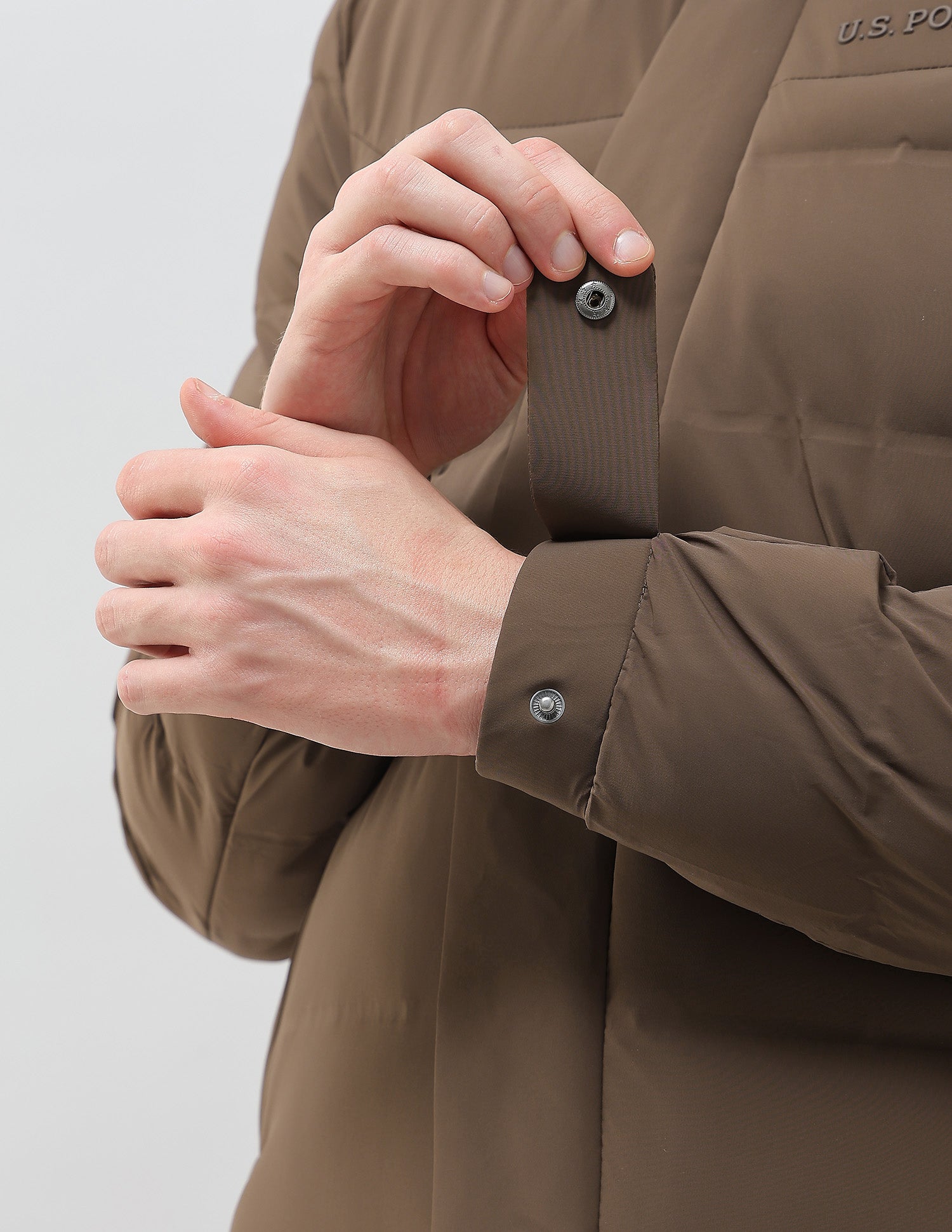 High Neck Regular Fit Smartheat Jacket Brown - U.S. POLO ASSN. | Large