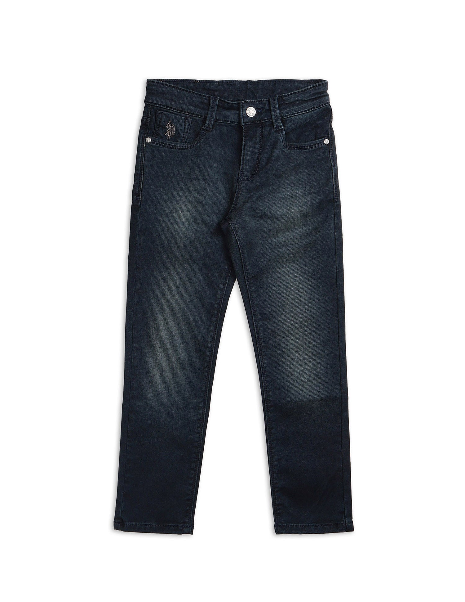 Boys Whiskered Slim Fit Jeans Dark Blue - U.S. POLO ASSN. | Large