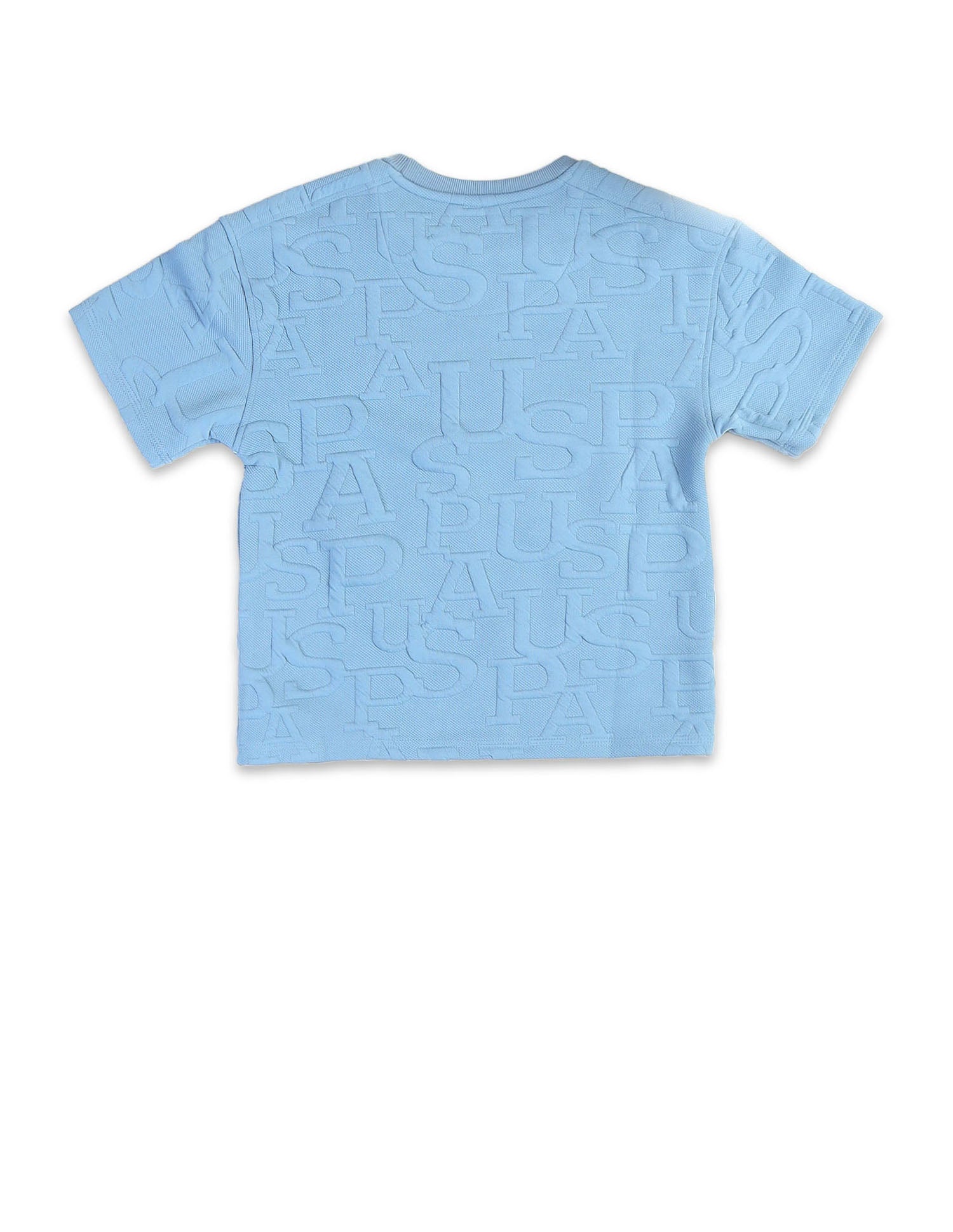 Boys Brand Embossed Boxy Fit T-Shirt Blue - U.S. POLO ASSN. | Large