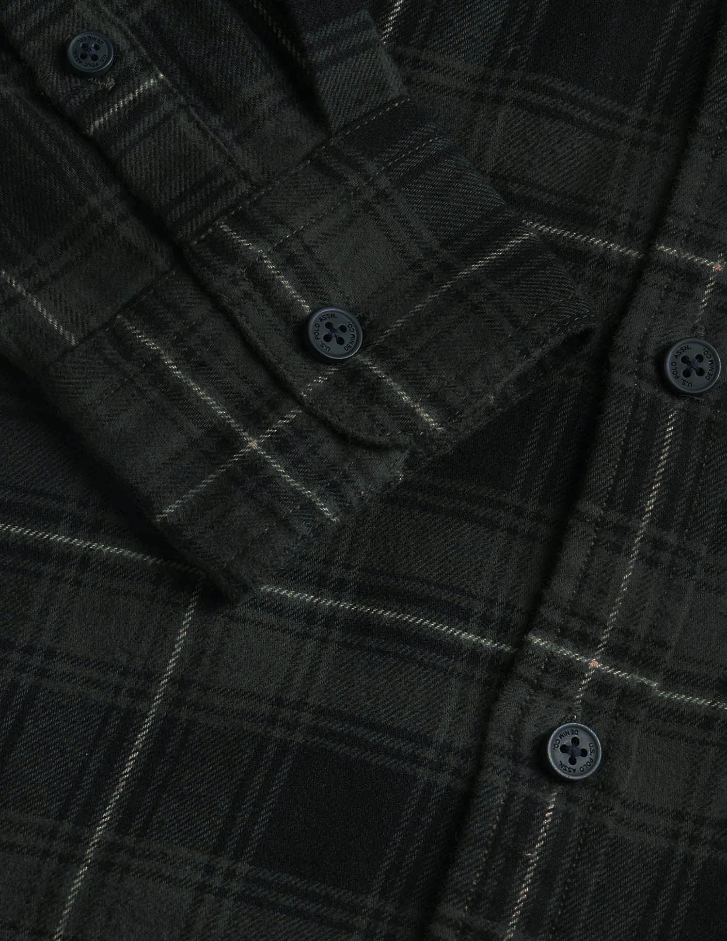 Tartan Checked Regular Fit Shacket Olive - U.S. Polo Assn. India | Large