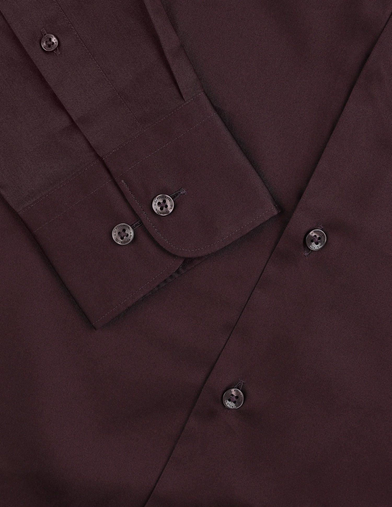 Tailored Fit Solid Shirt Wine - U.S. Polo Assn. India | Large