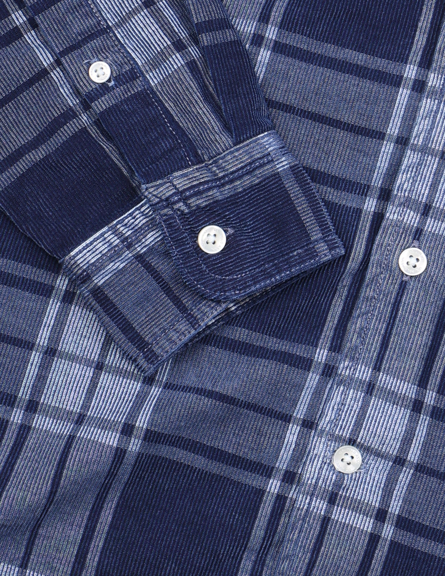 Plaid Checked Corduroy Shirt Dark Indigo - U.S. Polo Assn. India | Large