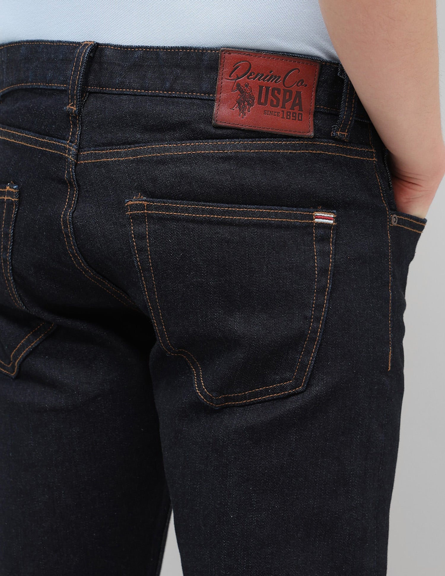 Harold Slim Straight Fit Blue Jeans Blue - U.S. POLO ASSN. | Large