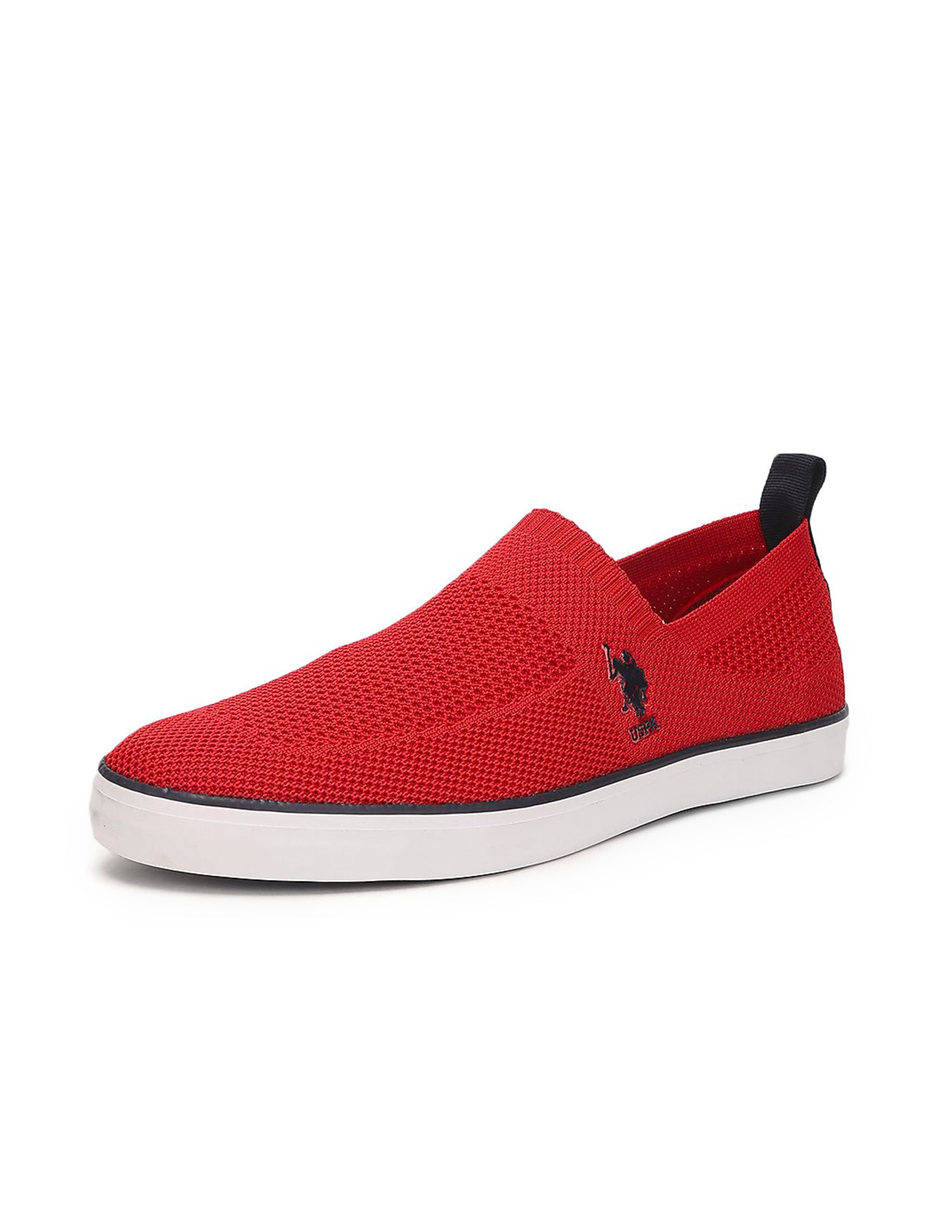 Men Low Top Premium Knit Octavia Slip On Shoes Red - U.S. Polo Assn. India | Large