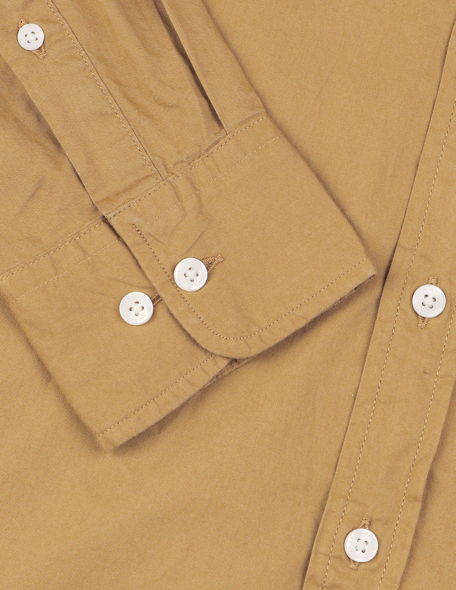 Twill Tailored Fit Shirt Mustard - U.S. Polo Assn. India | Large