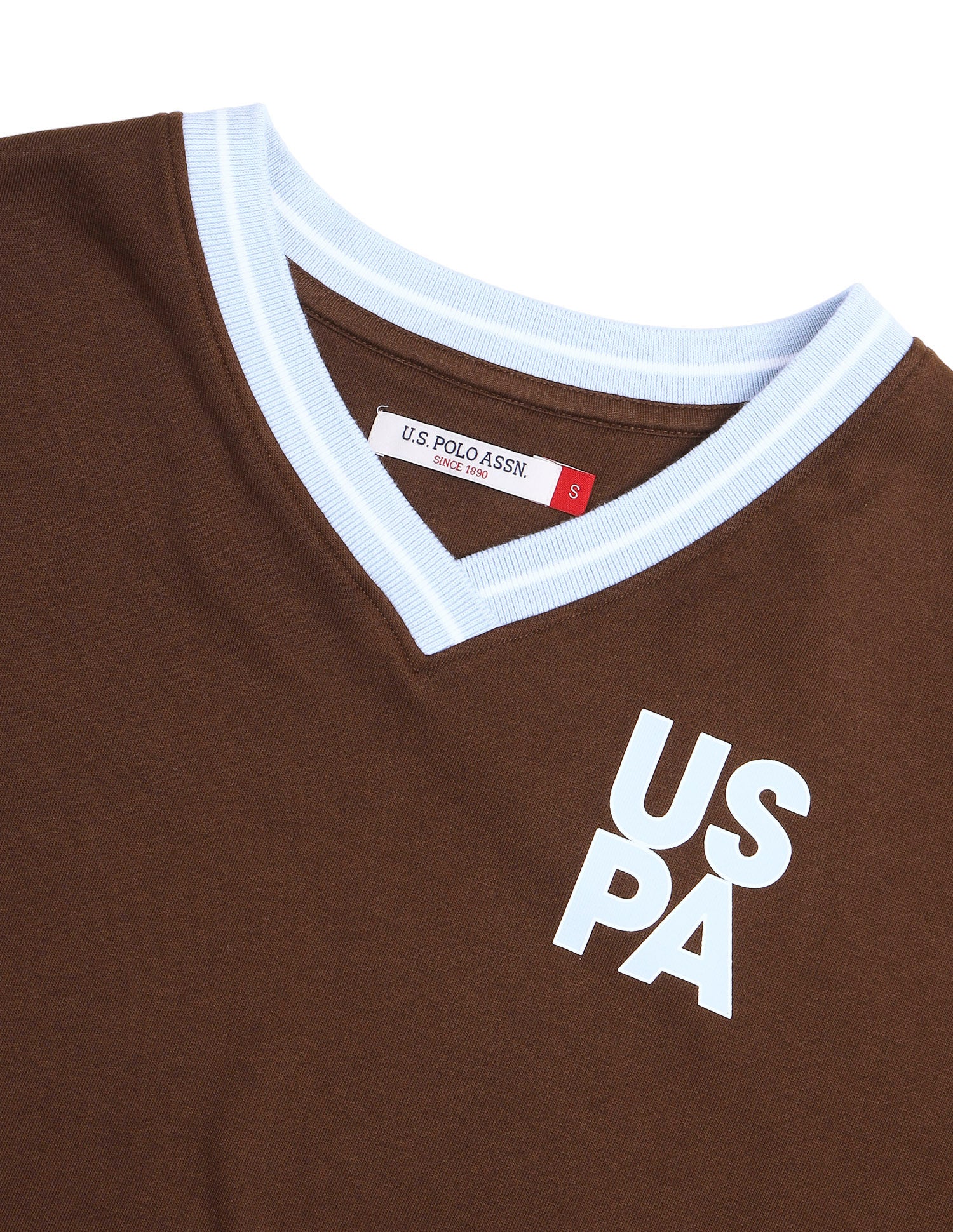 Solid Oversized Fit Sweatshirt Brown - U.S. Polo Assn. India | Large