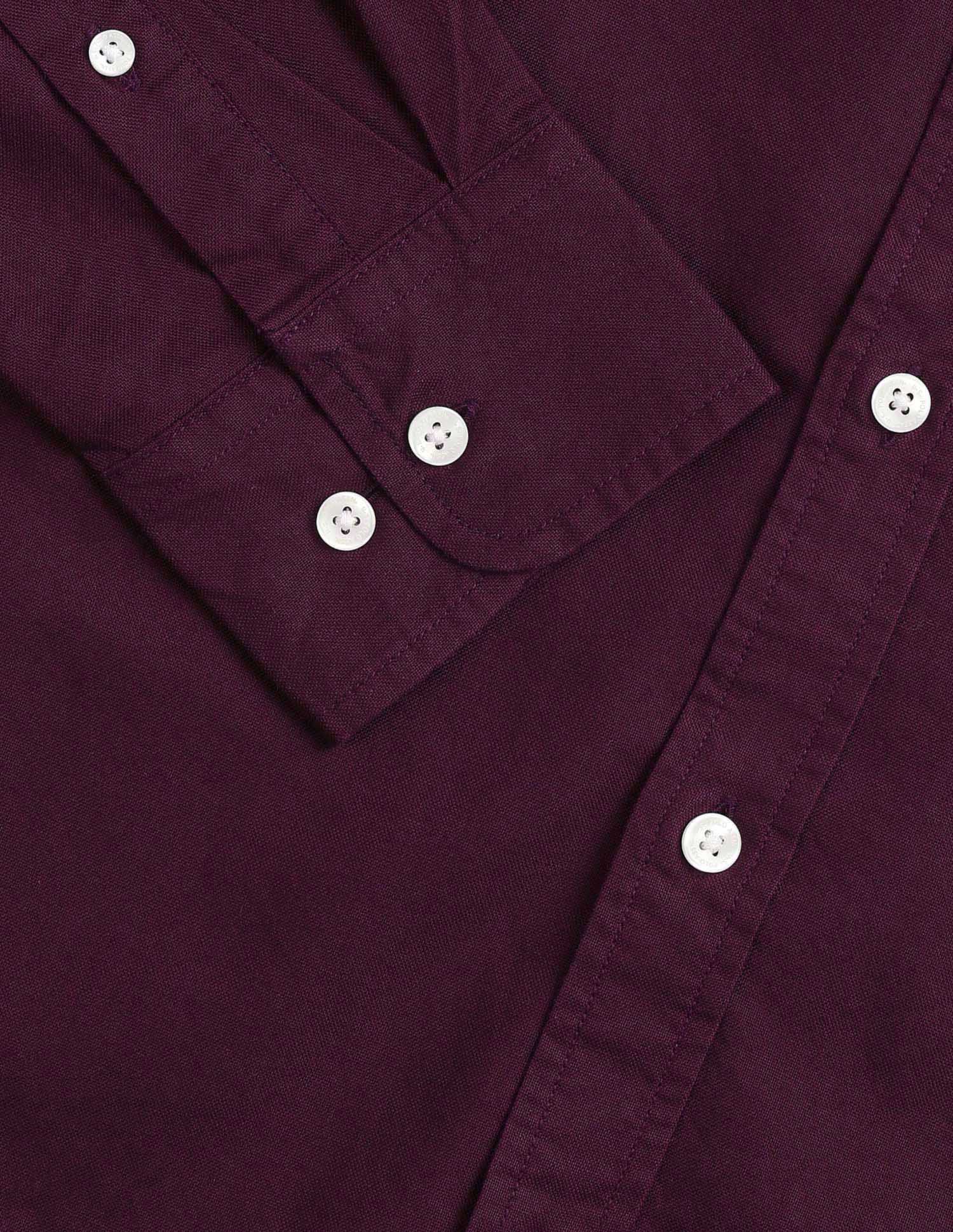 Tailored Fit Pure Cotton Shirt Burgundy - U.S. Polo Assn. India | Large