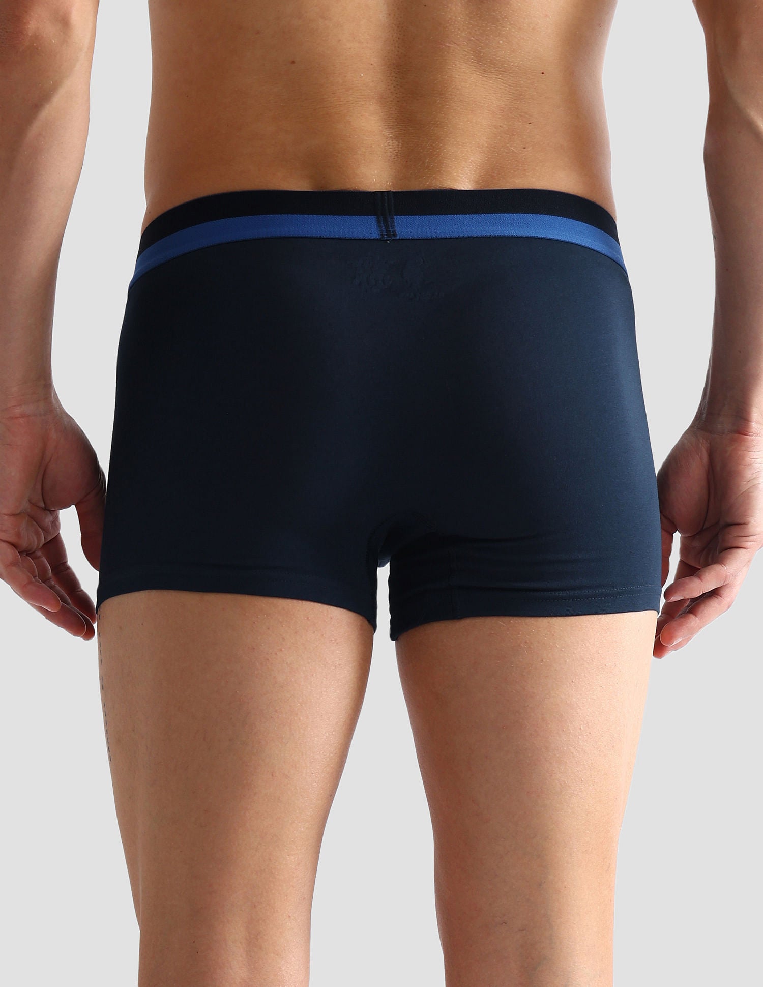 Dual Tone Cotton Stretch OET07 Trunks - Pack Of 2 Navy and Black - U.S. POLO ASSN. | Large