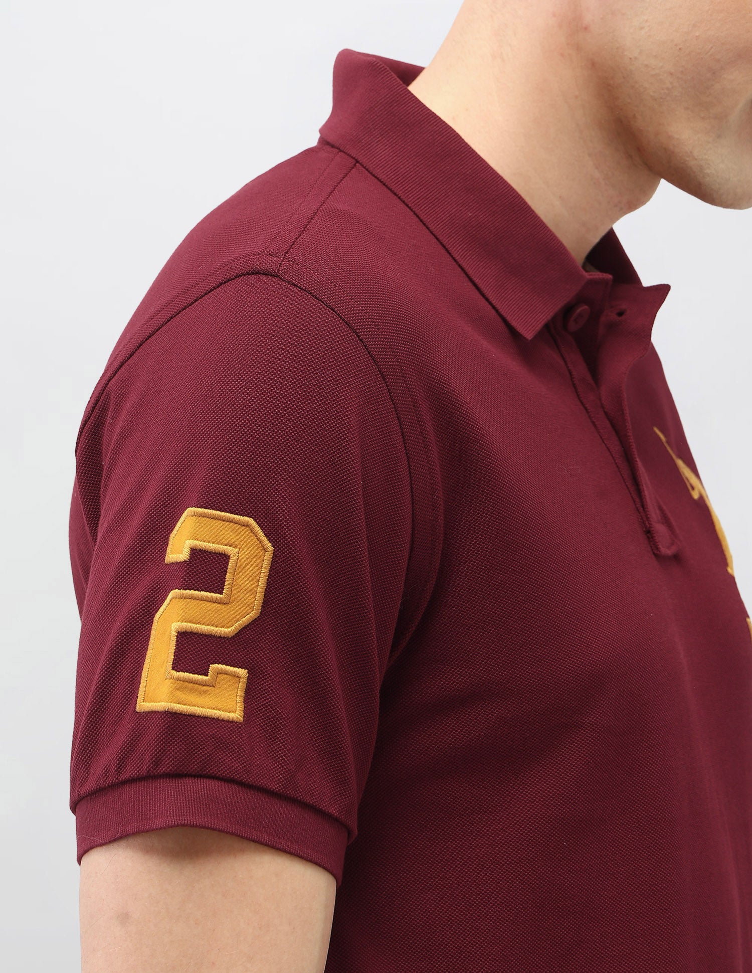 Solid Slim Fit Polo Shirt Maroon - U.S. Polo Assn. India | Large