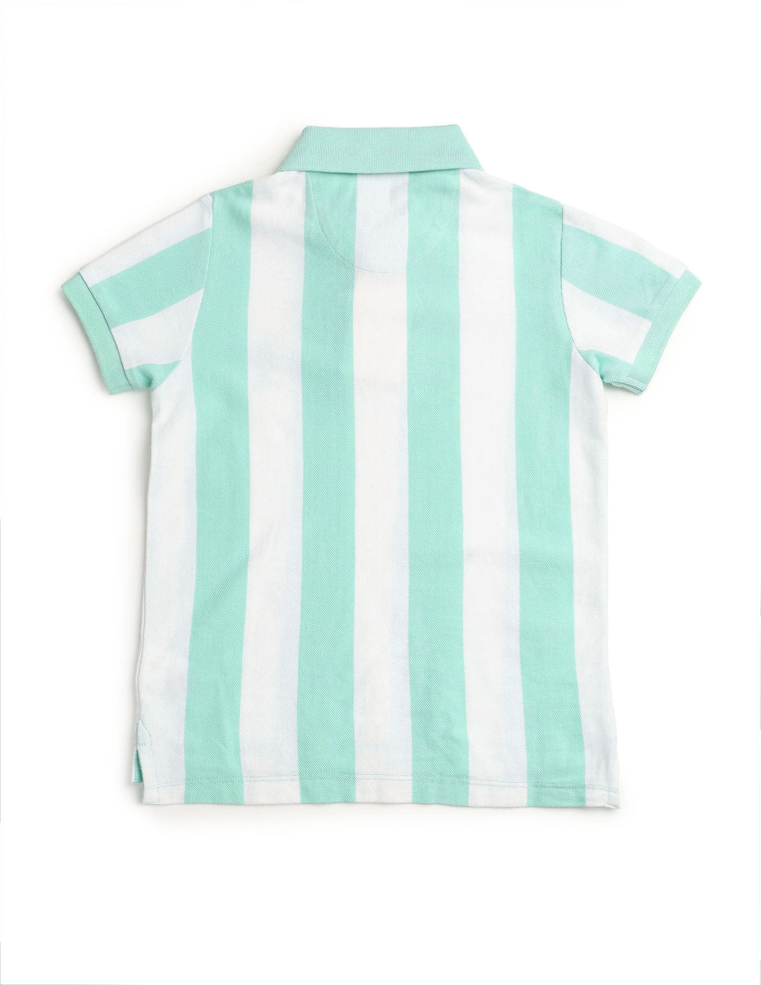 Boys Vertical Striped Regular Fit Polo Shirt Mint - U.S. POLO ASSN. | Large