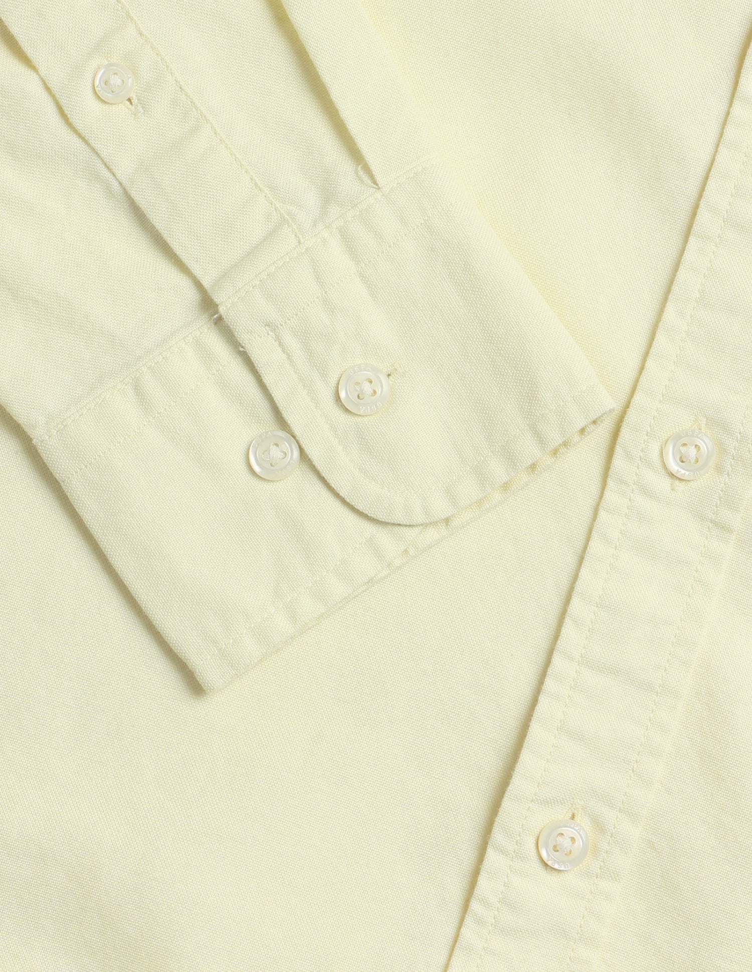 Tailored Fit Oxford Button Down Shirt Light Yellow - U.S. Polo Assn. India | Large