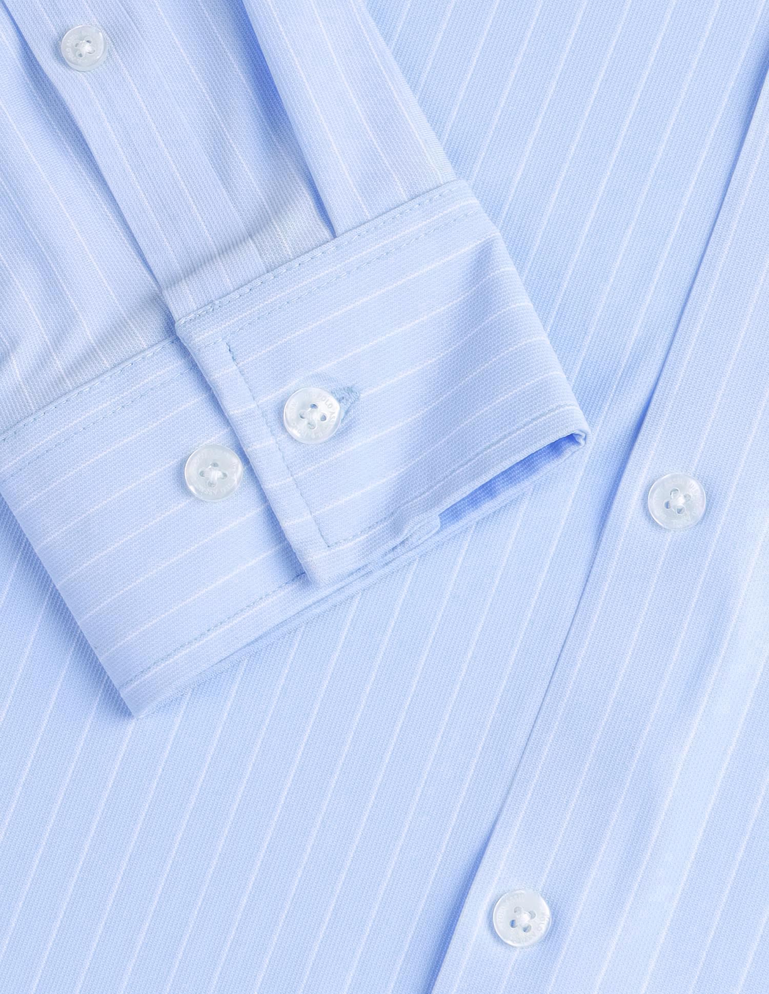 Tailored Fit Vertical Striped Shirt Light Blue - U.S. POLO ASSN. | Large