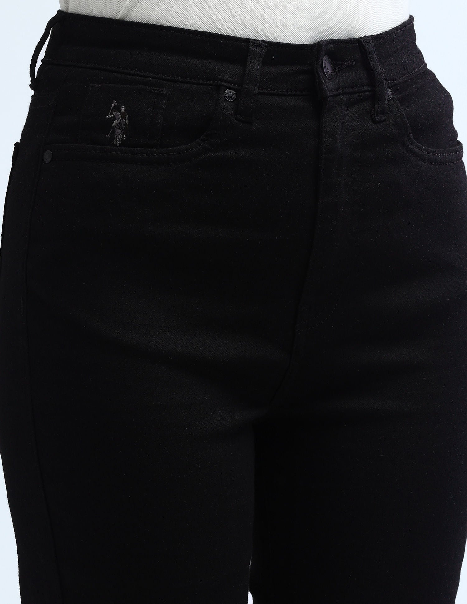 Ultra High Rise Bootcut Jeans Black - U.S. POLO ASSN. | Large
