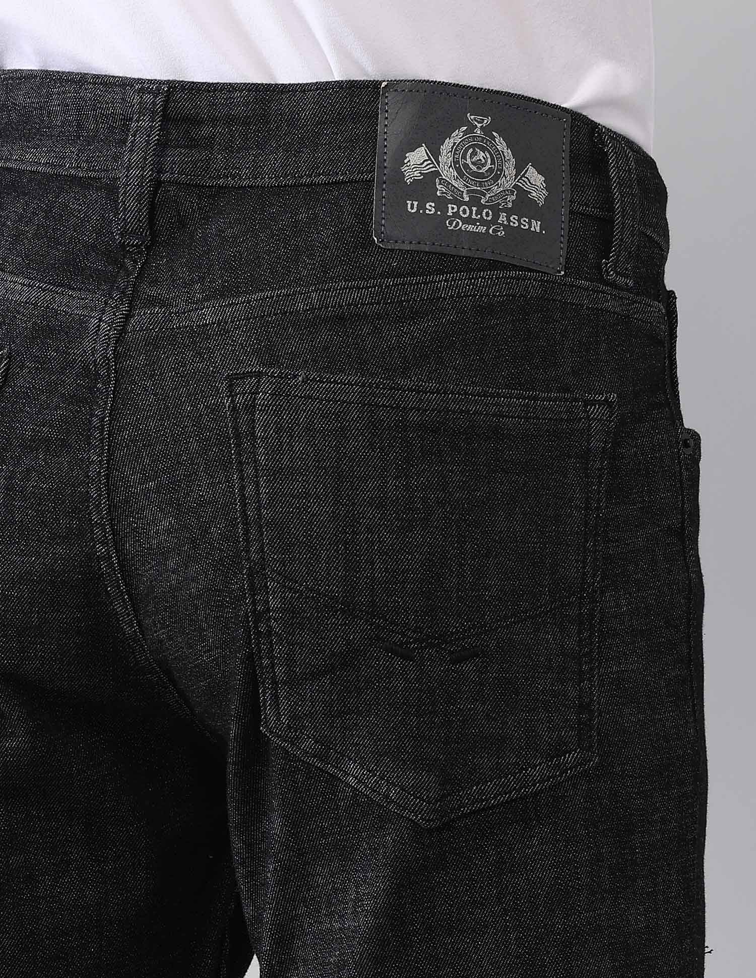 Brandon Slim Tapered Fit Black Jeans Black - U.S. POLO ASSN. | Large