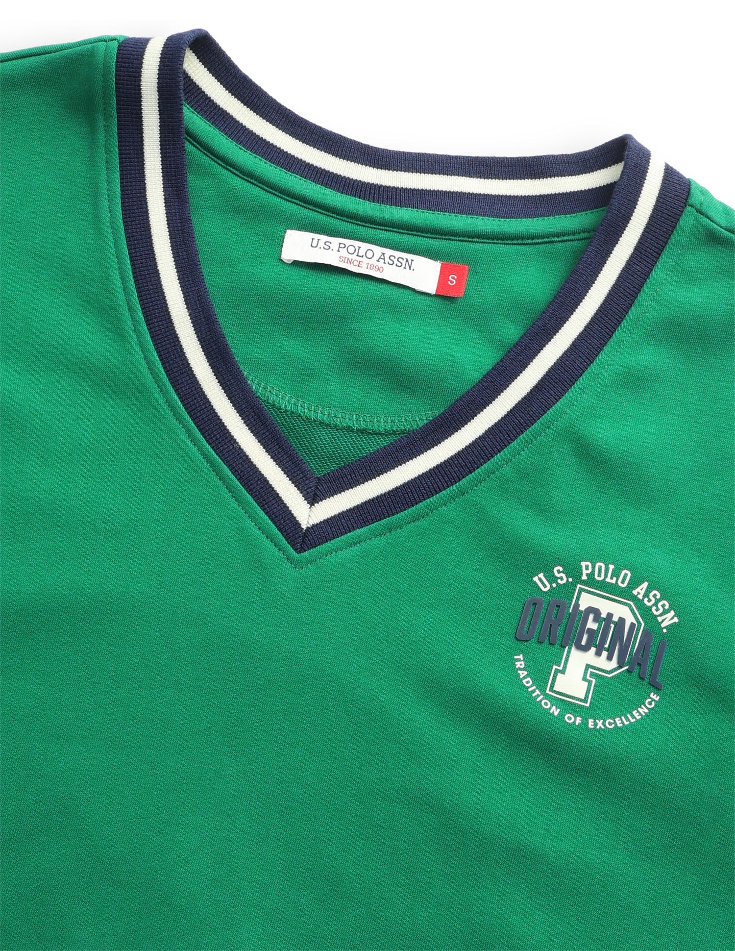 Solid Regular Fit Sweatshirt Green - U.S. Polo Assn. India | Large