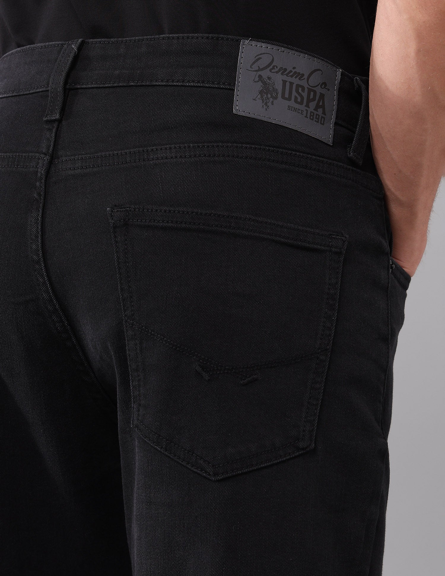 Cole Comfort Cropped Fit Black Jeans Black - U.S. POLO ASSN. | Large