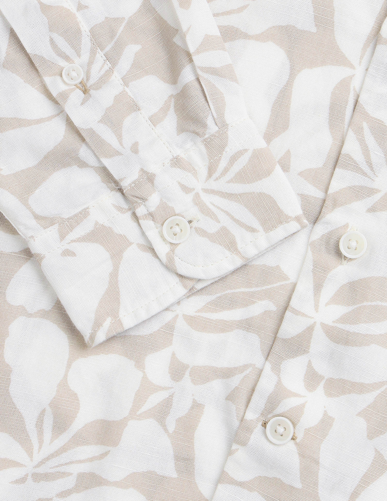 Floral Printed Regular Fit Shirt Beige - U.S. Polo Assn. India | Large