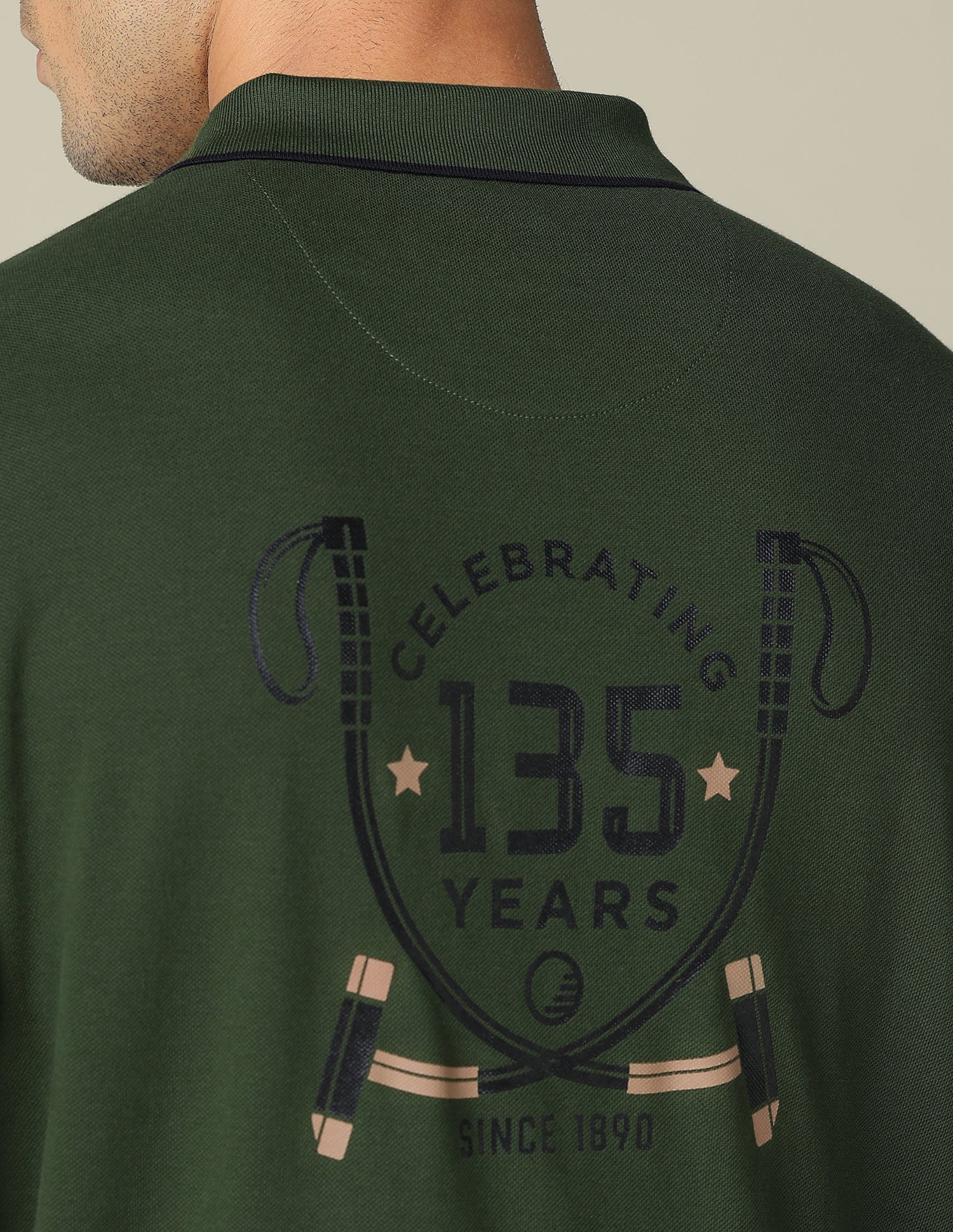 Graphic Printed Regular Fit Polo Shirt Dark Olive - U.S. POLO ASSN. | Large