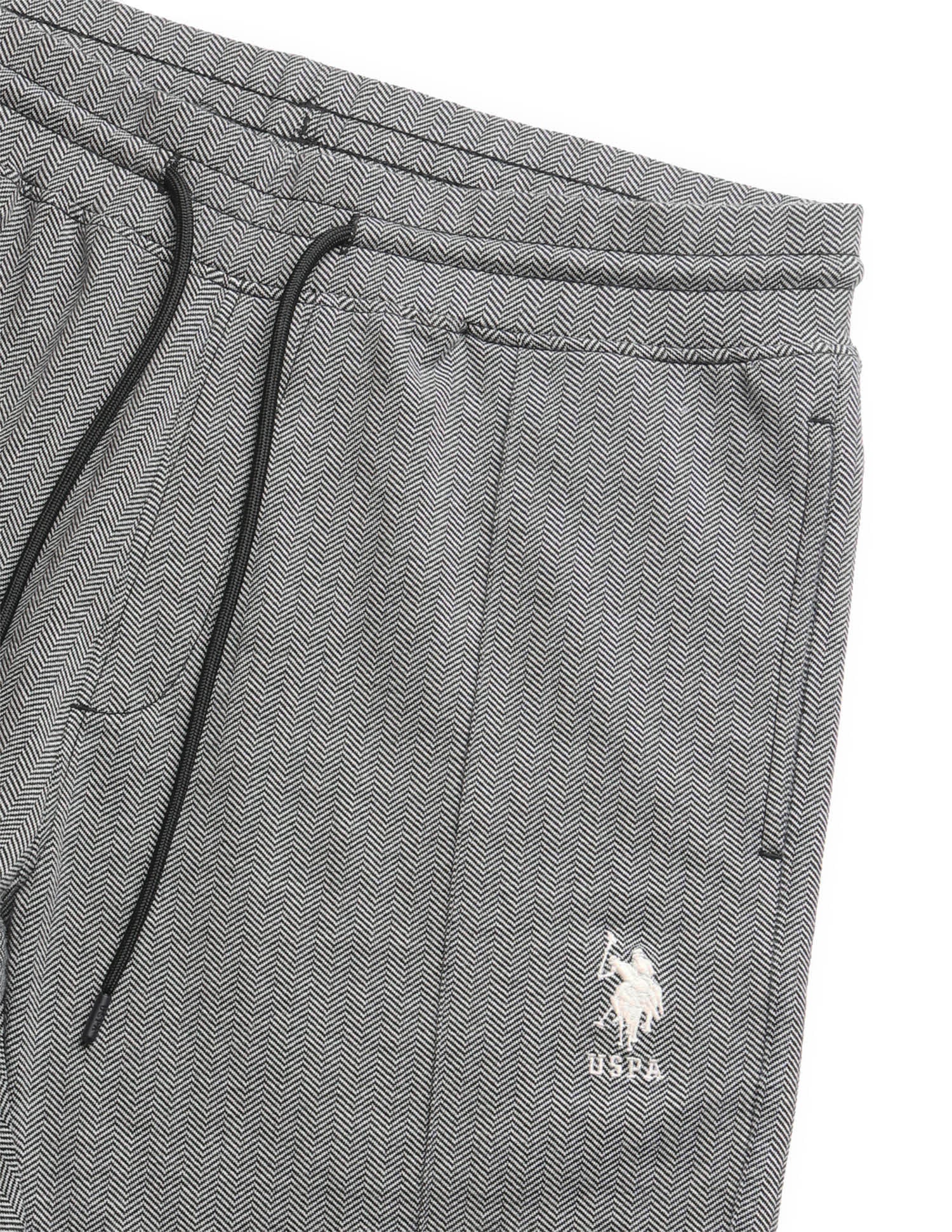 Chevron Cotton Stretch PR003 Lounge Pants - Pack Of 1 Black - U.S. Polo Assn. India | Large