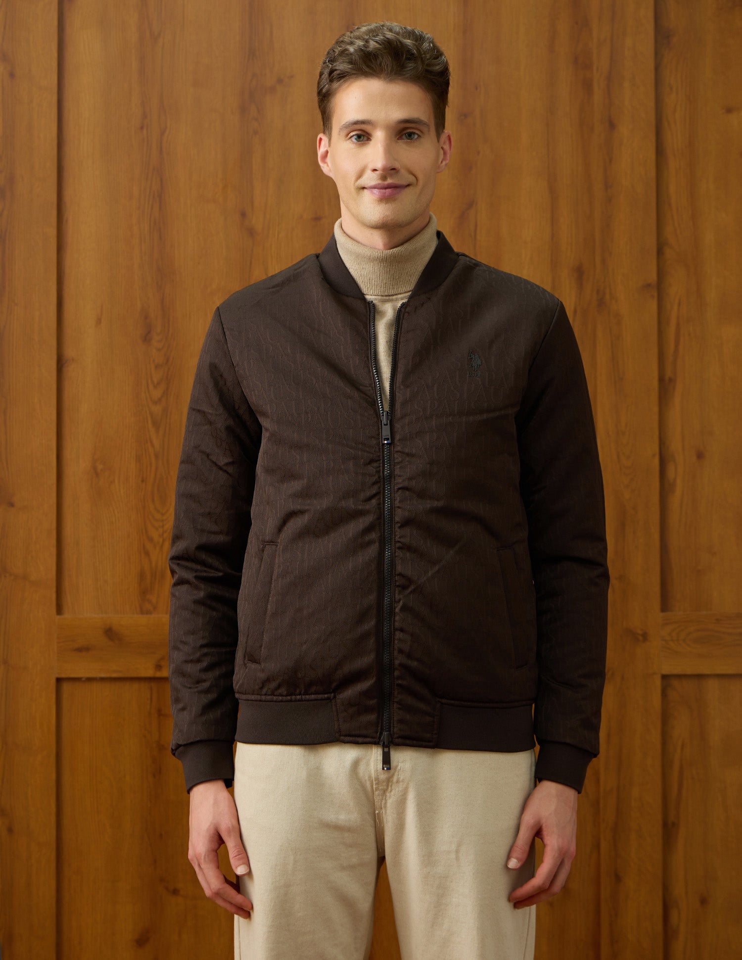 Reversible Equestrian Aisle Theater Jacket Choco - U.S. Polo Assn. India | Large