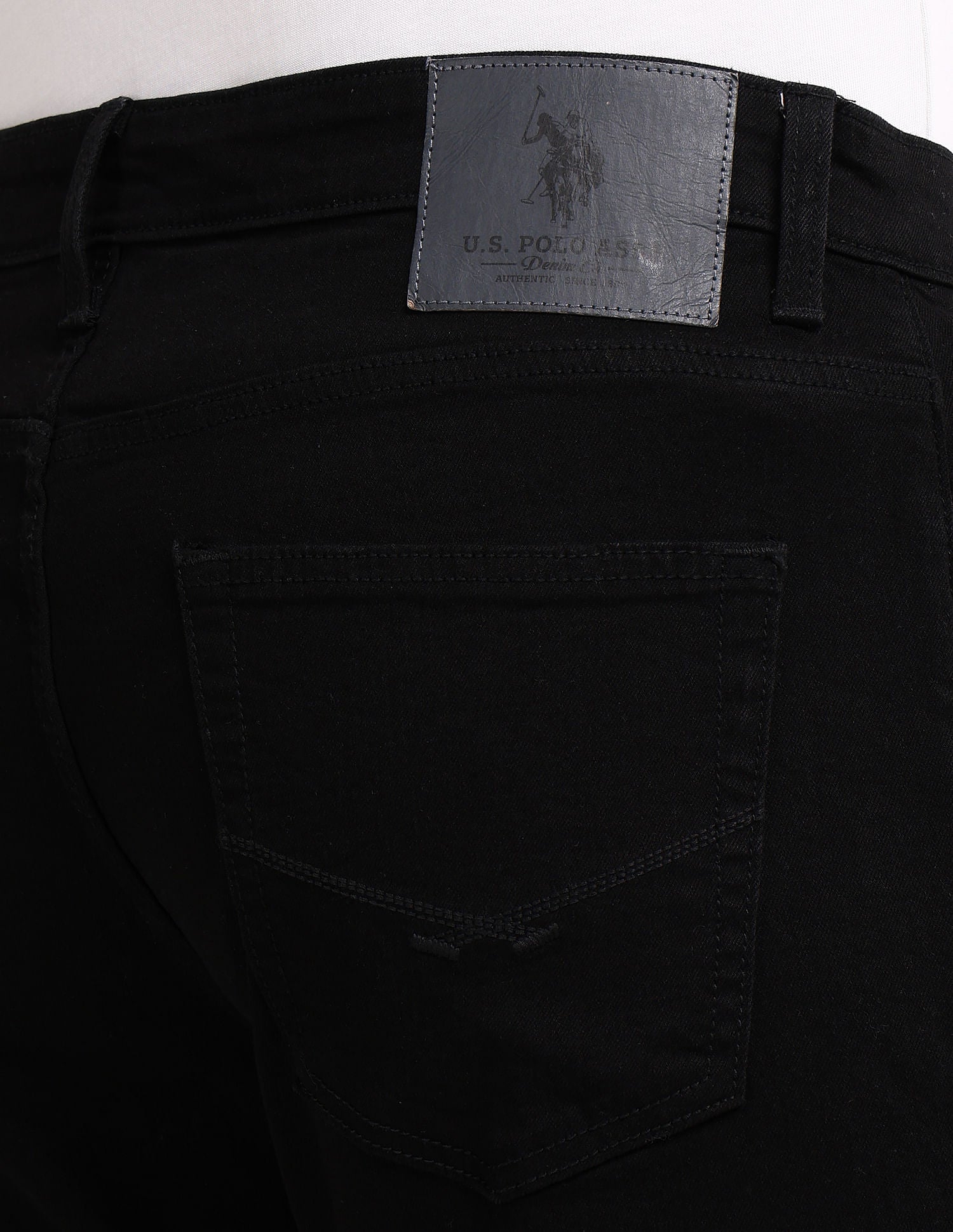 Harold Slim Straight Black Jeans Black - U.S. POLO ASSN. | Large