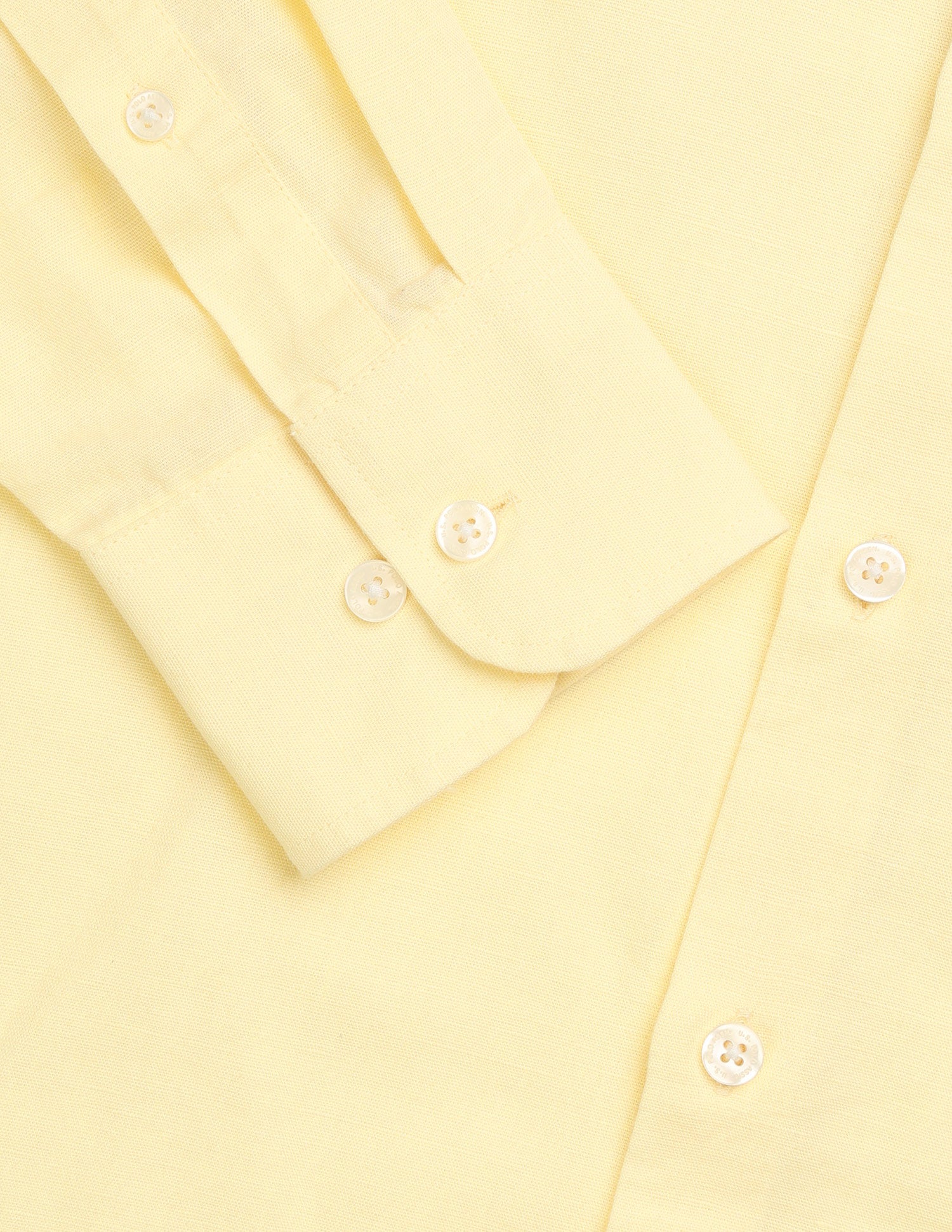 Solid Tailored Fit Shirt Light Yellow - U.S. Polo Assn. India | Large