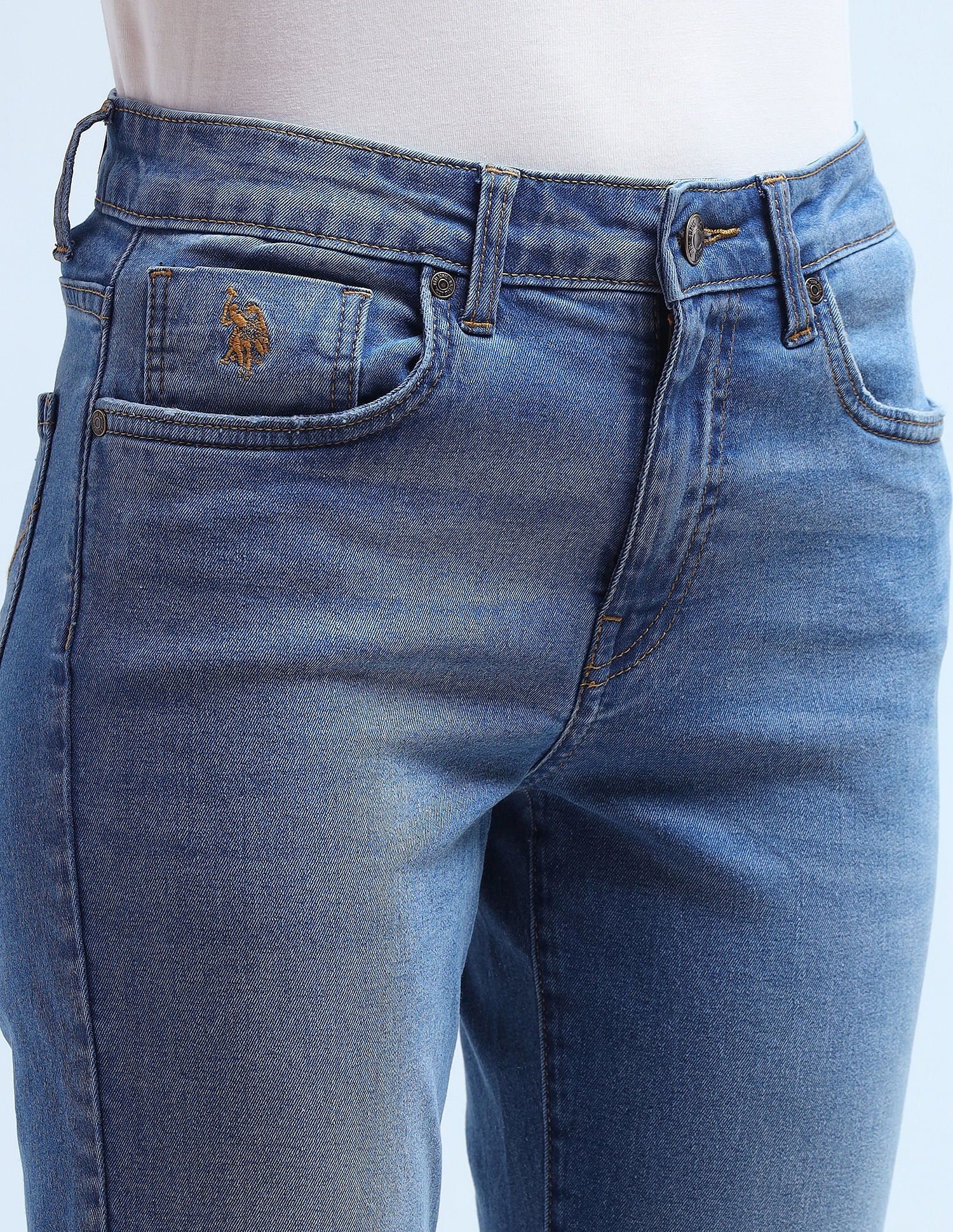 Mid Rise Slim Fit Jeans Blue - U.S. POLO ASSN. | Large