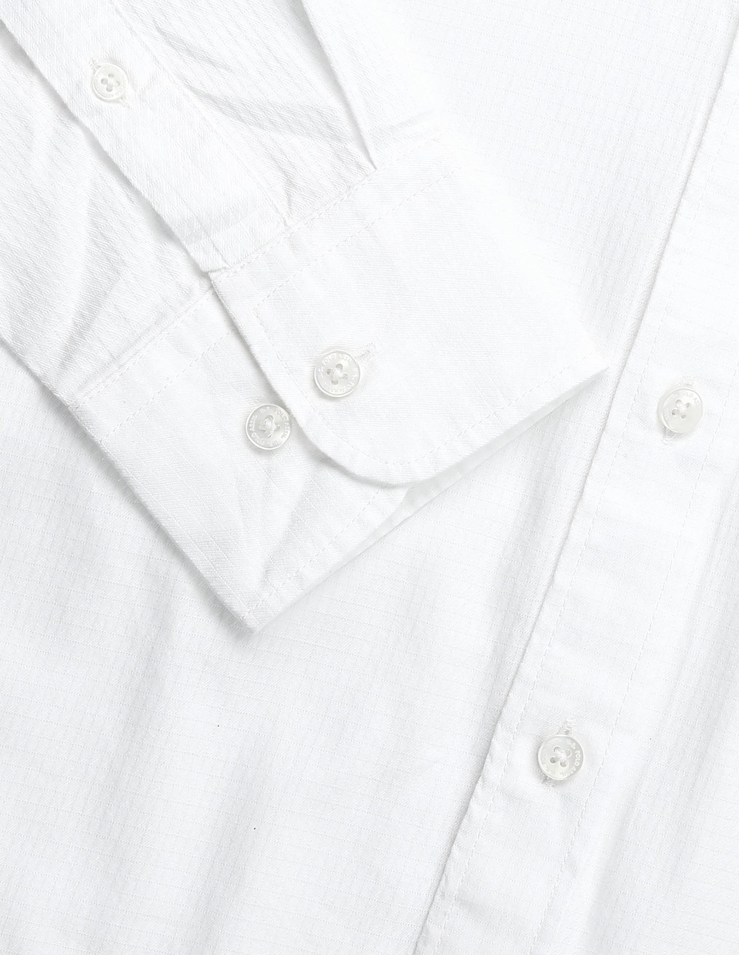 Pure Cotton Tailored Fit Shirt White - U.S. POLO ASSN. | Large