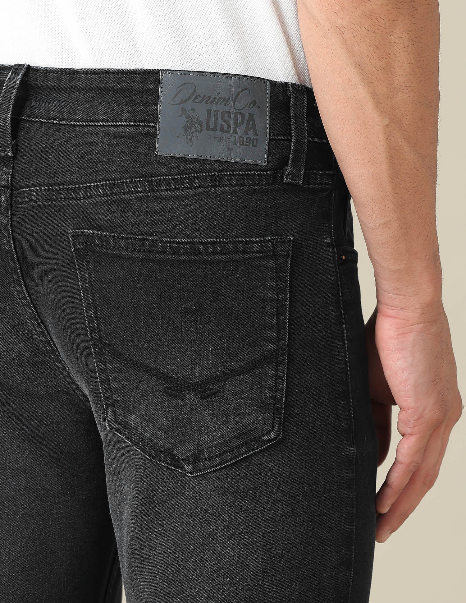 Brandon Slim Tapered Fit Black Jeans Black - U.S. POLO ASSN. | Large