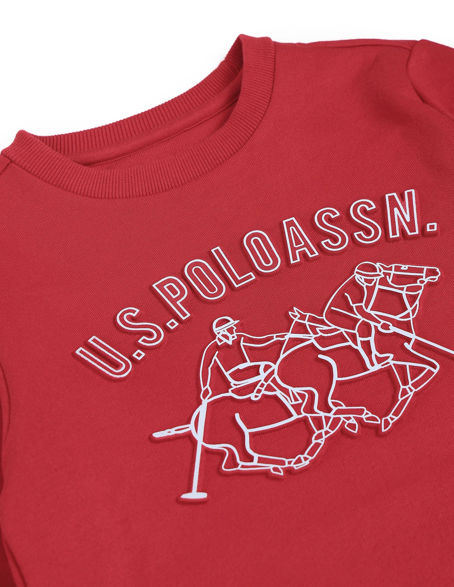 Boys Brand Regular Fit Sweatshirt Medium Red - U.S. POLO ASSN. | Large