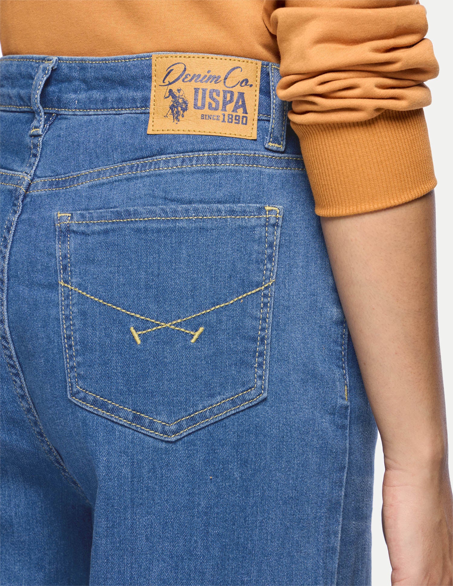 Wide Leg Fit Blue Light Weight Jeans Blue - U.S. Polo Assn. India | Large