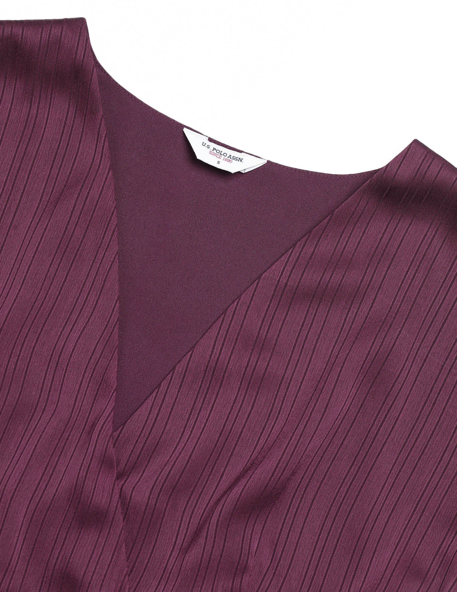 Wrap Midi Dress With Belt Purple - U.S. POLO ASSN. | Large