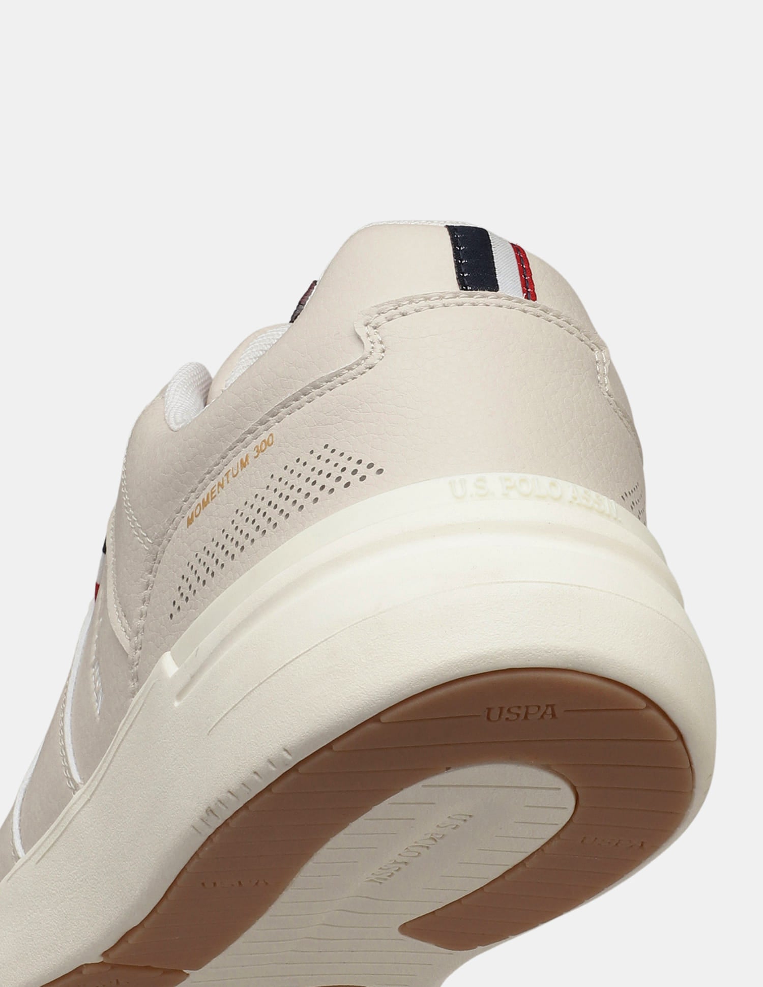 Round Toe Lace Ups Momentum 300 Sneakers Beige - U.S. Polo Assn. India | Large