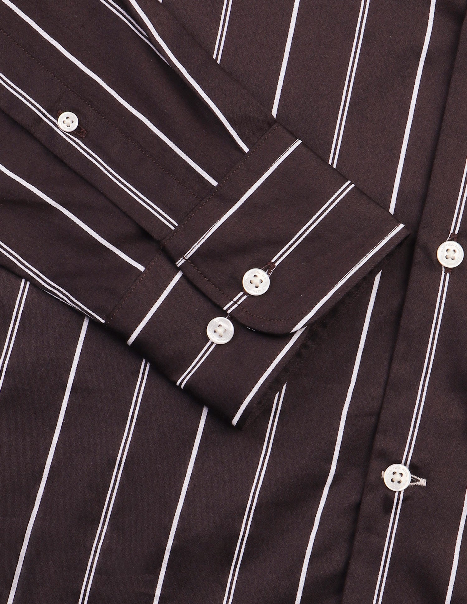Satin Vertical Striped Shirt Brown - U.S. Polo Assn. India | Large