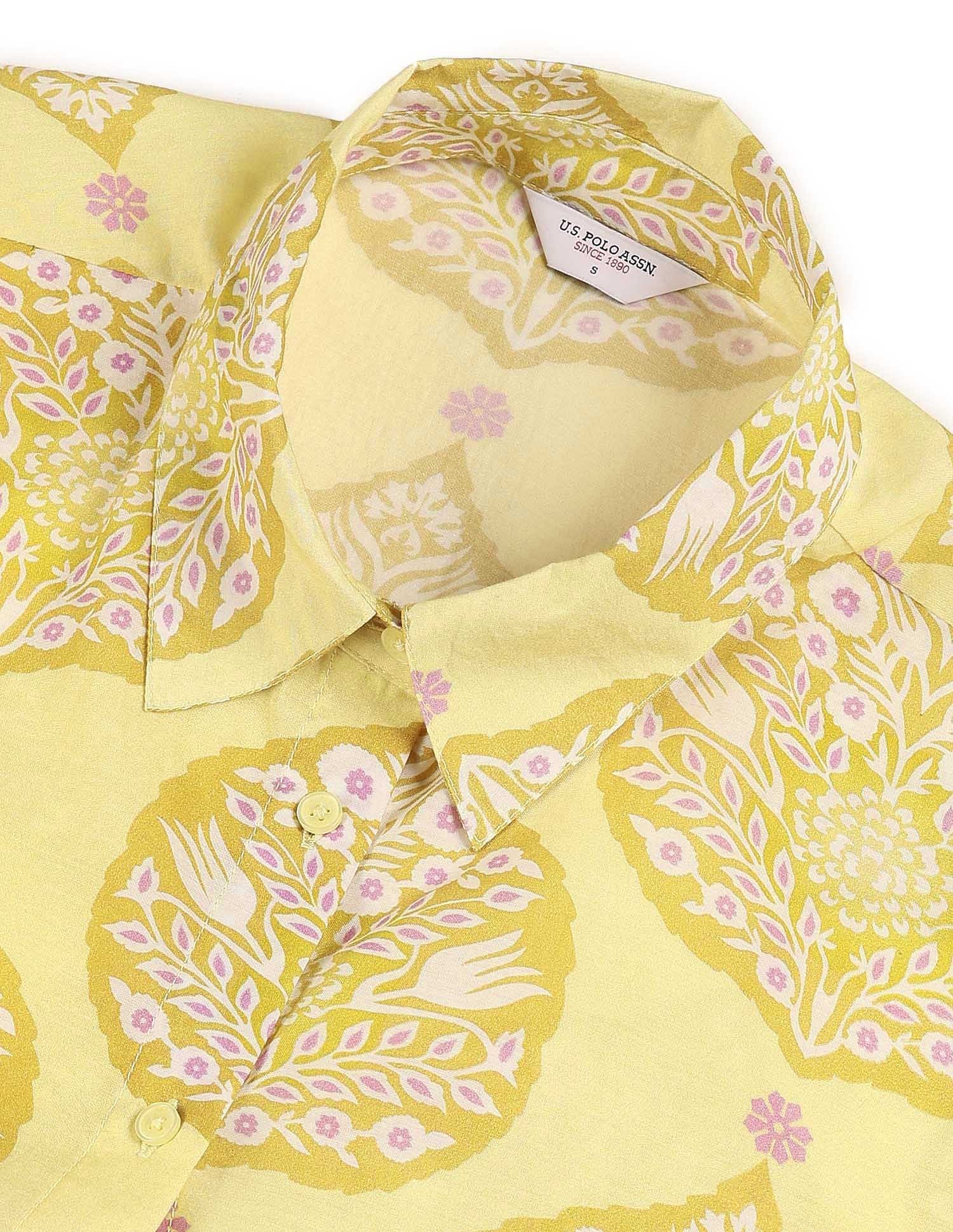 Oversized Boho Printed Shirt Multi-colour - U.S. POLO ASSN. | Large