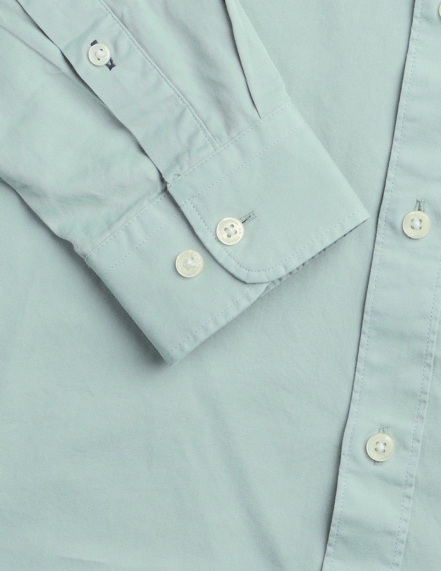 Slim Fit Twill Shirt Light Green - U.S. Polo Assn. India | Large