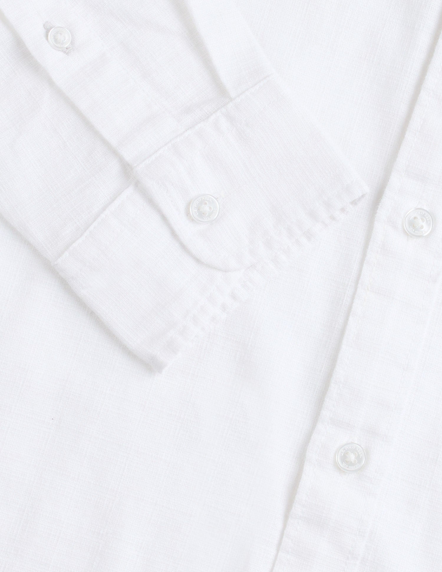 Textured Pure Cotton Shirt White - U.S. Polo Assn. India | Large