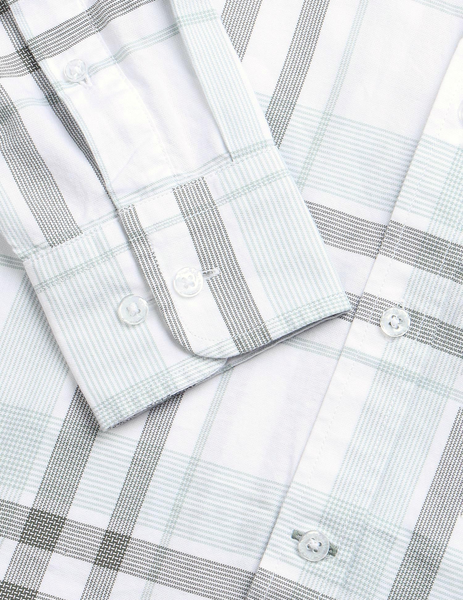 Grid Tattersall Checked Regular Fit Shirt Green - U.S. Polo Assn. India | Large