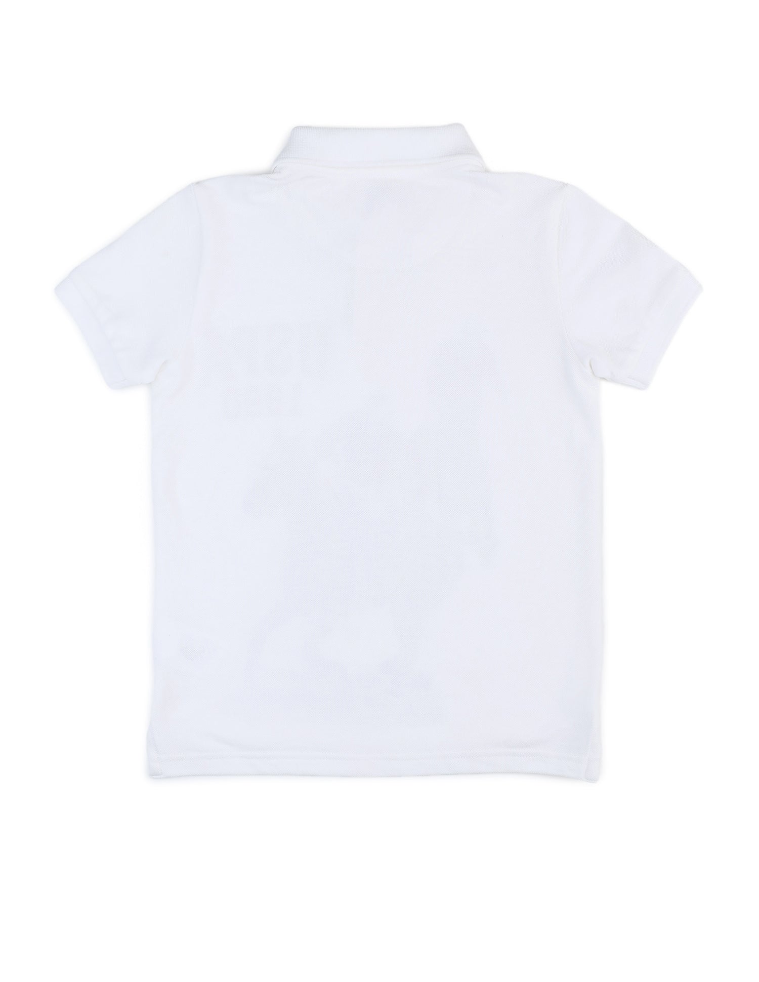 Boys Brand Printed Pure Cotton Polo Shirt White - U.S. POLO ASSN. | Large