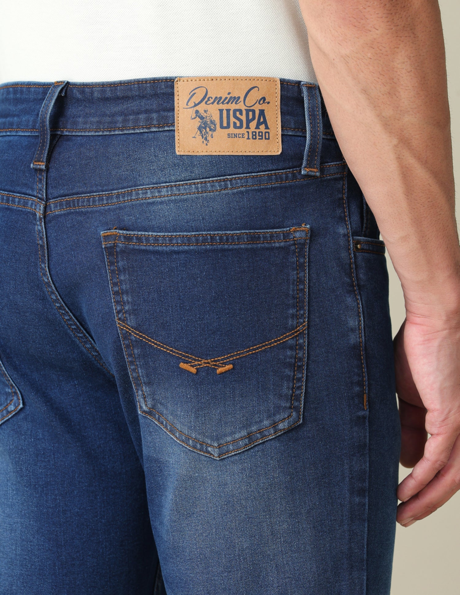 Brandon Slim Tapered Fit Blue Jeans Indigo - U.S. POLO ASSN. | Large