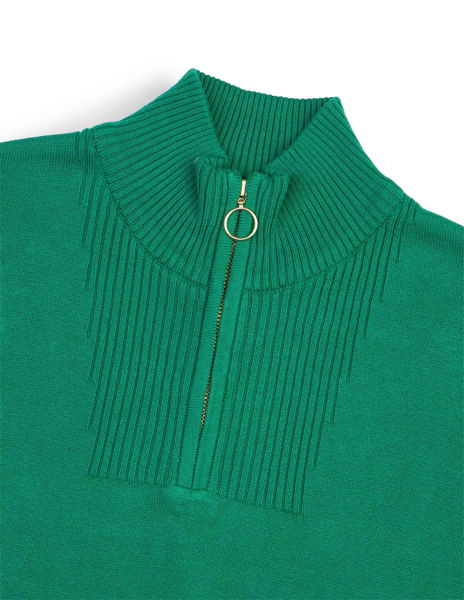 Solid Regular Fit Sweater Green - U.S. Polo Assn. India | Large