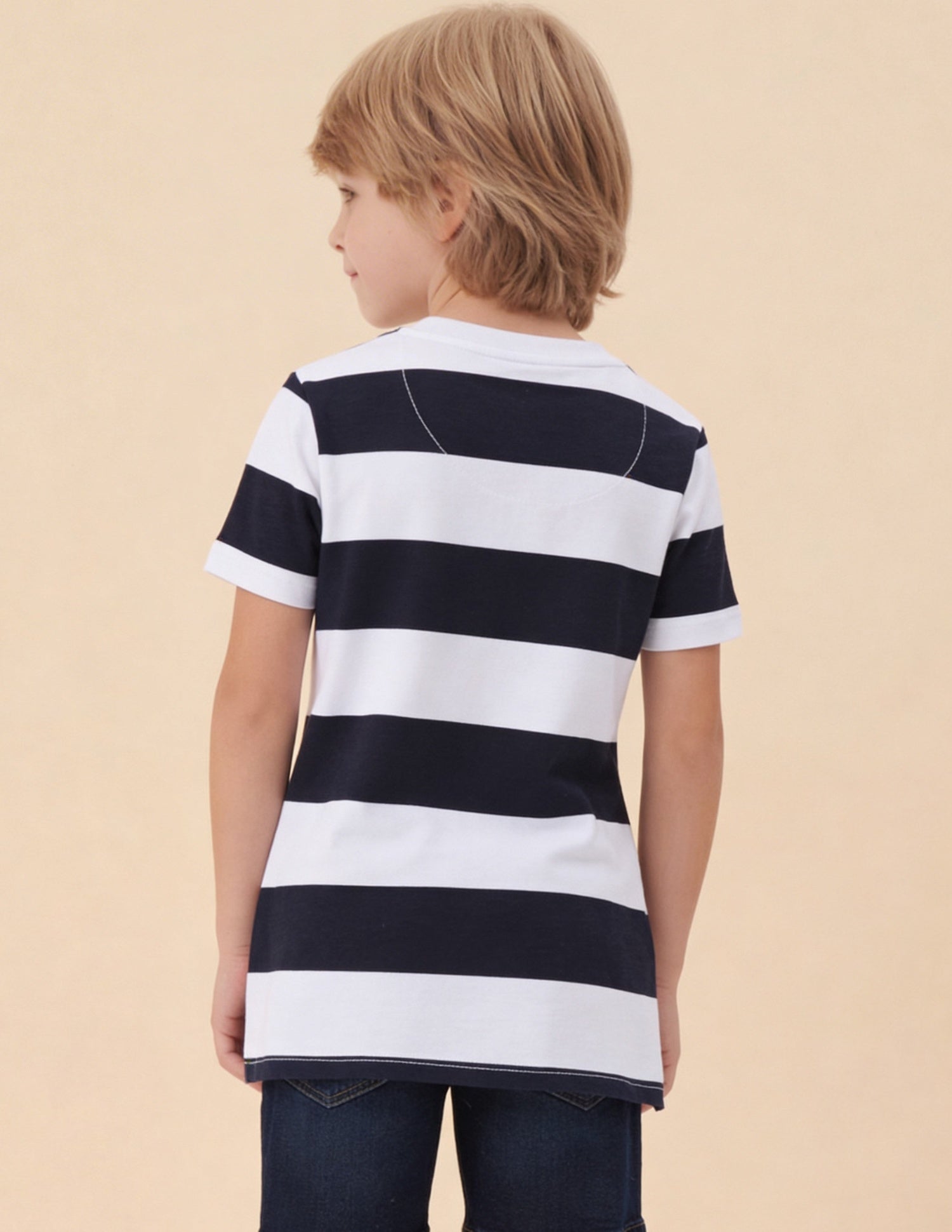 Horizontal Striped And Solid Regular Fit T-Shirt - Pack Of 2 Assorted - U.S. Polo Assn. India | Large