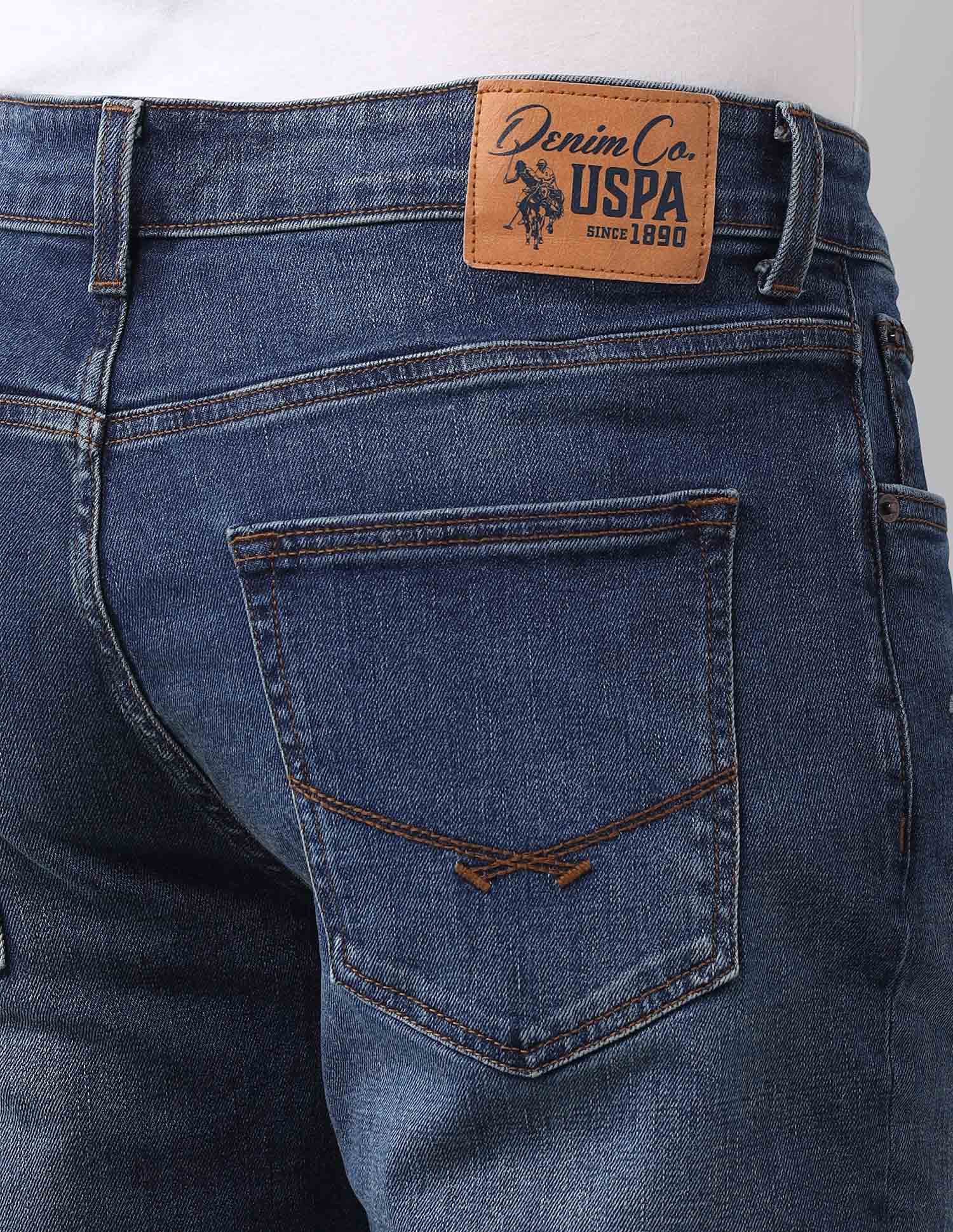 Harold Slim Straight Fit Vintage Jeans Mid Wash - U.S. Polo Assn. India | Large