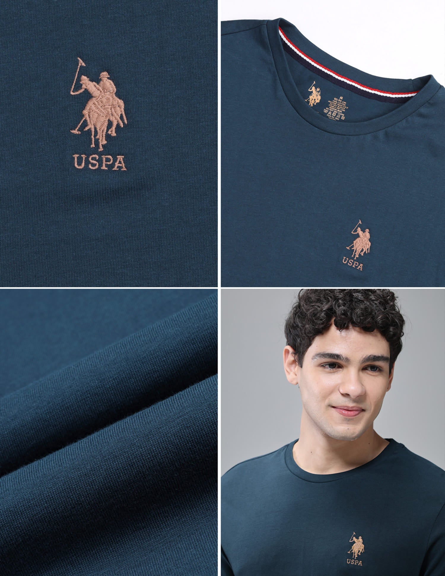 Comfort Fit Solid I693 Lounge T-Shirt - Pack Of 1 Teal - U.S. Polo Assn. India | Large