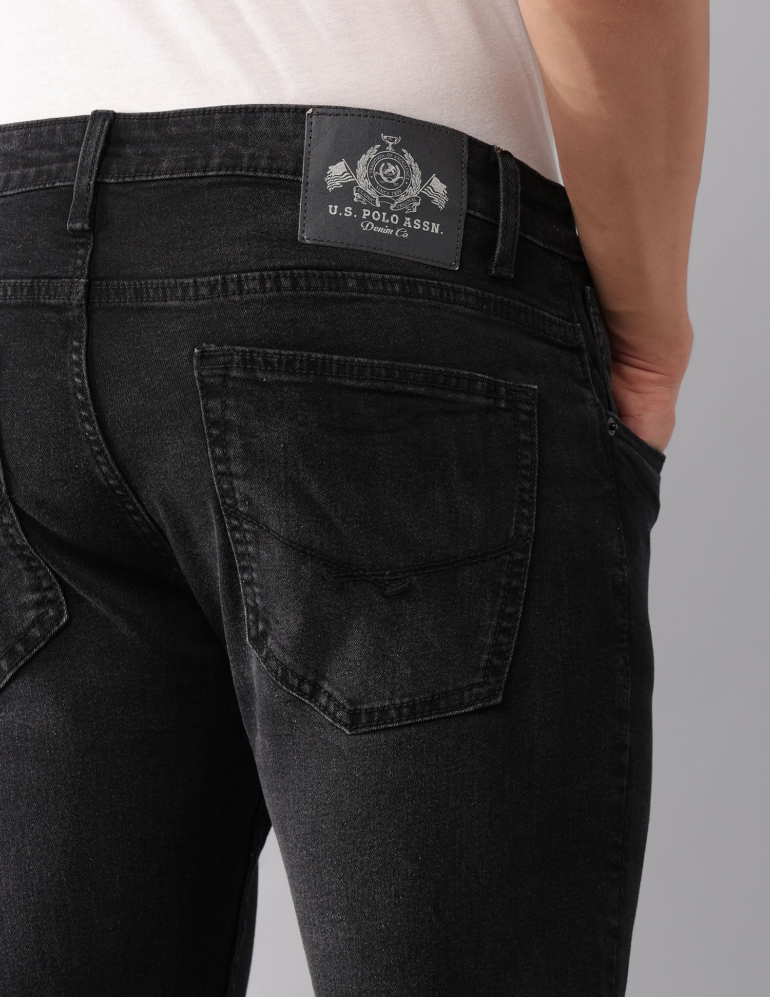Henry Tapered Fit Black Jeans Black - U.S. Polo Assn. India | Large